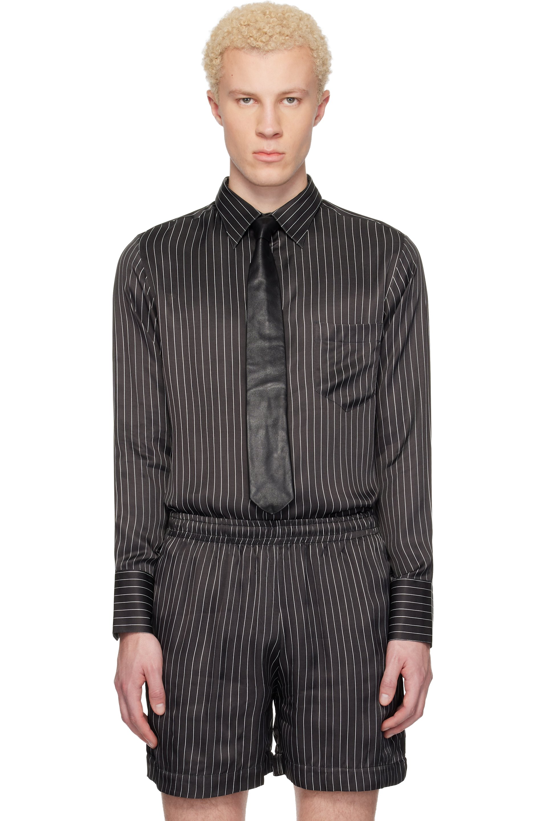 トップス ERNEST W. BAKER PIN STRIPE POLO Ernest W. Baker メンズ ポロシャツ | SSENSE 日本