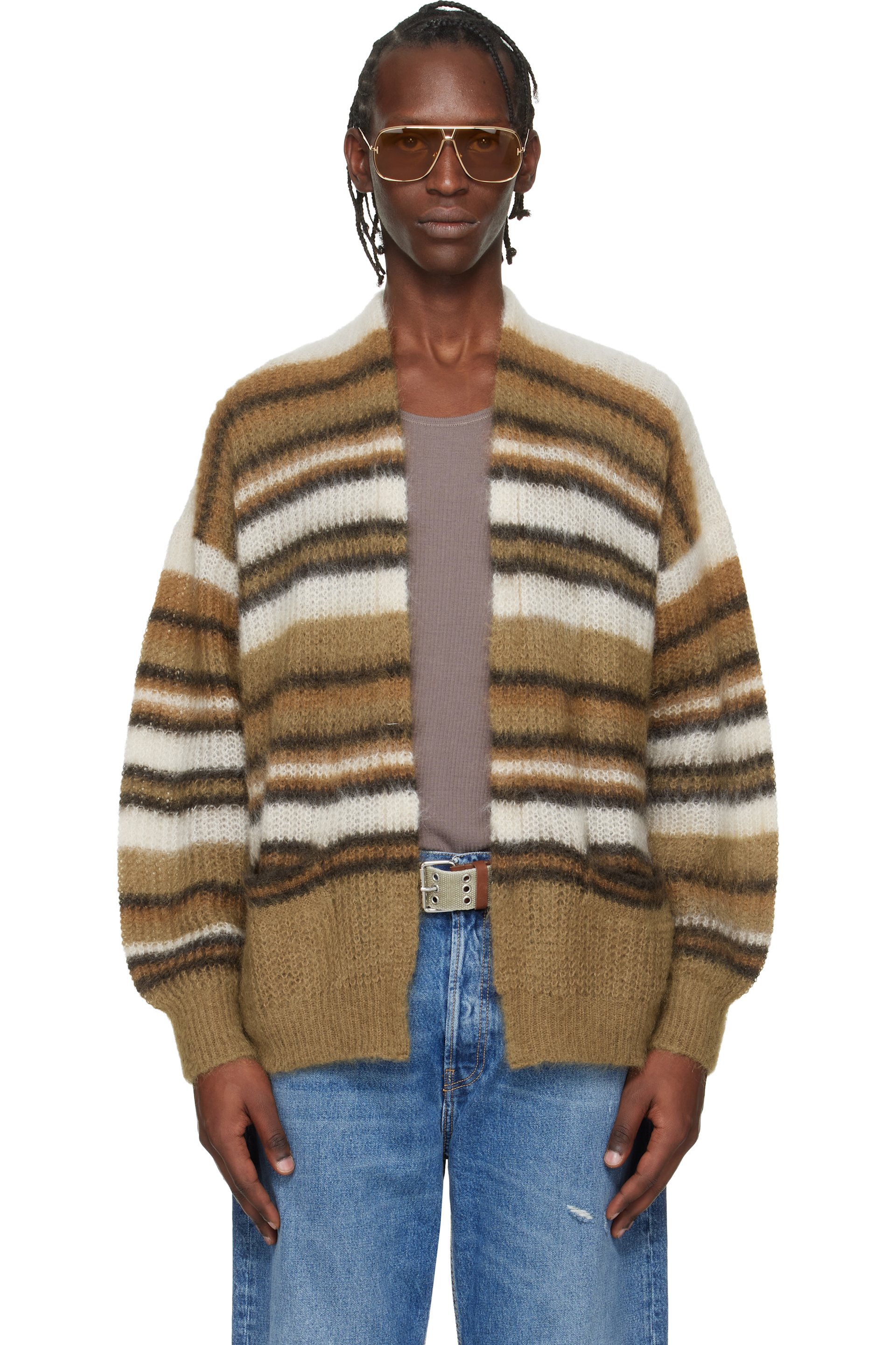 Isabel Marant - Brown & Off-White Danah Cardigan