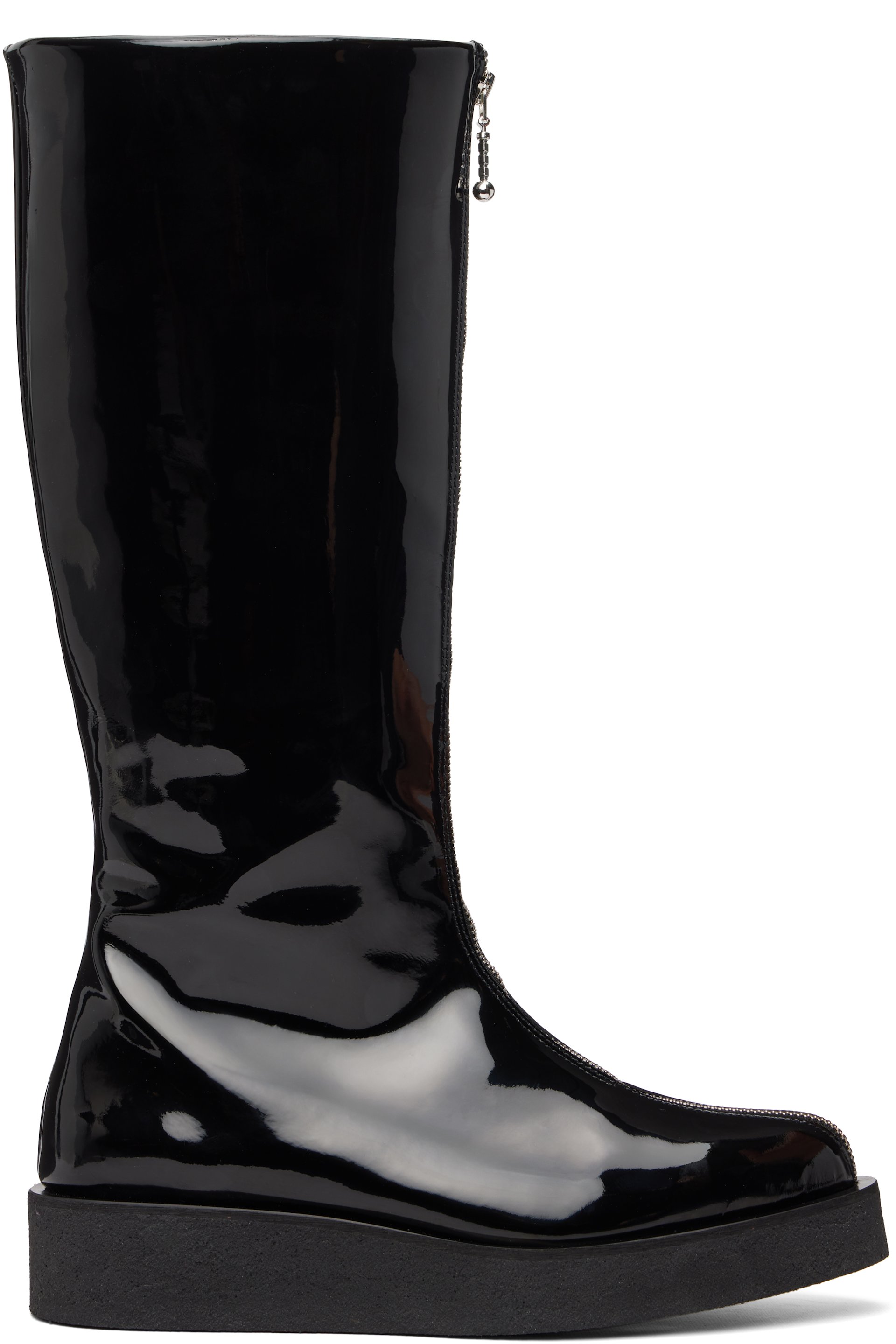 ERNEST W. BAKER - Bottes hautes noires à glissière