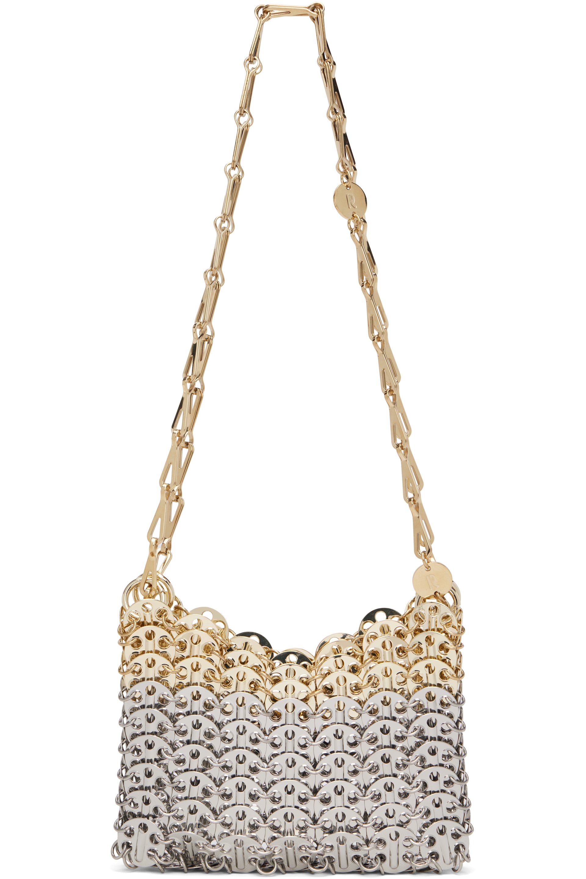 Rabanne - Silver & Gold Iconic Nano 1969 Skyline Bag