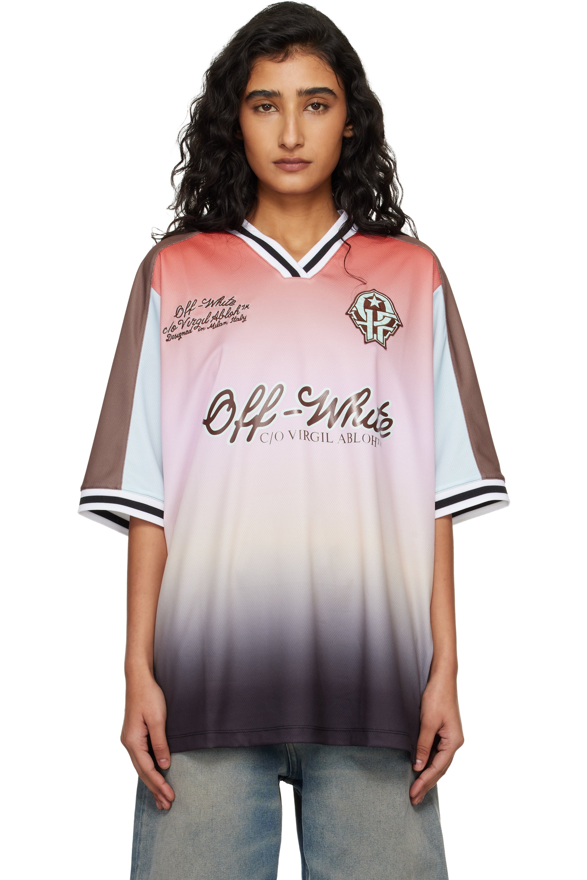 Off-White - Maillot de soccer rose