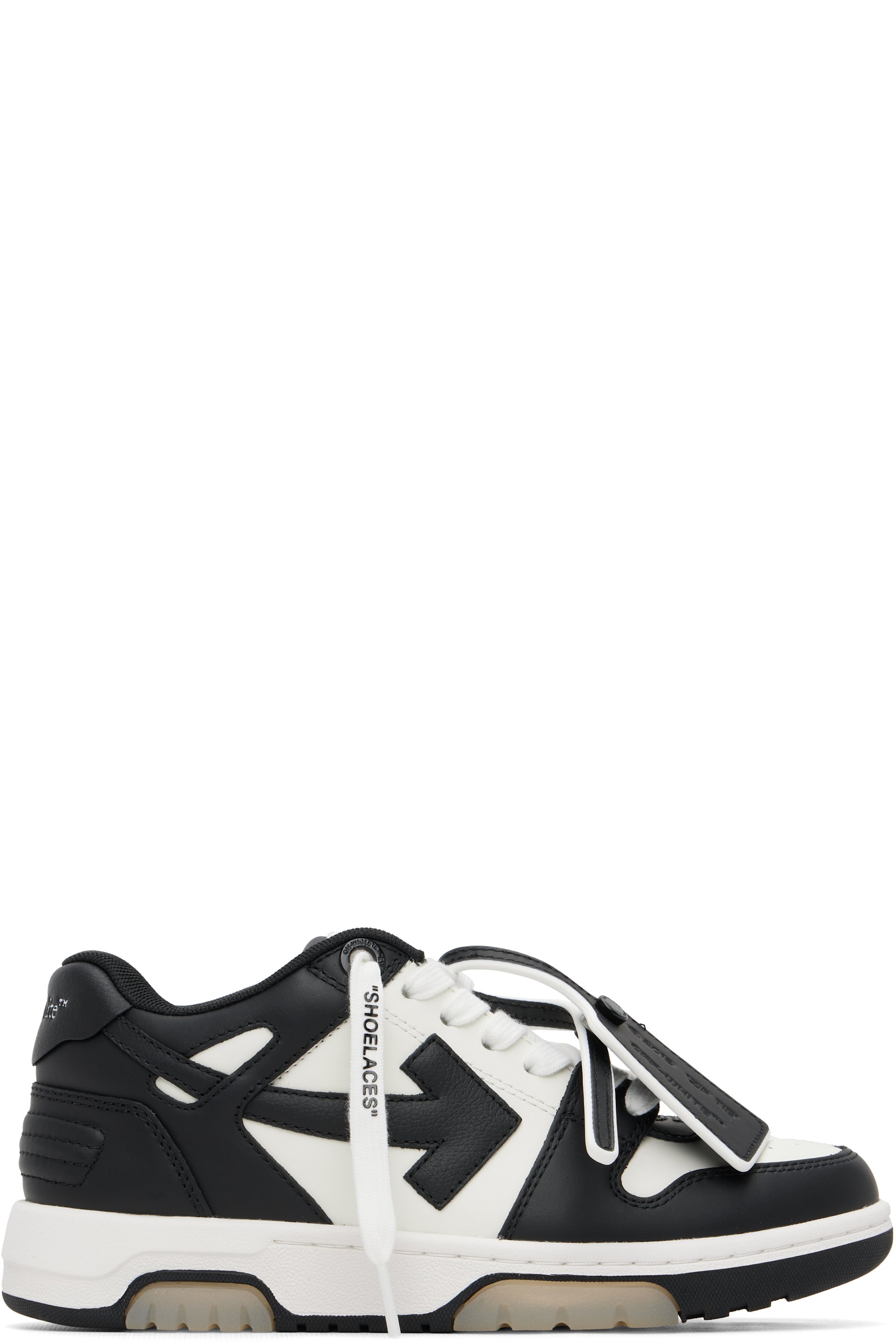 Off-White - ブラック＆ホワイト 'Out Of Office' カーフレザー スニーカー