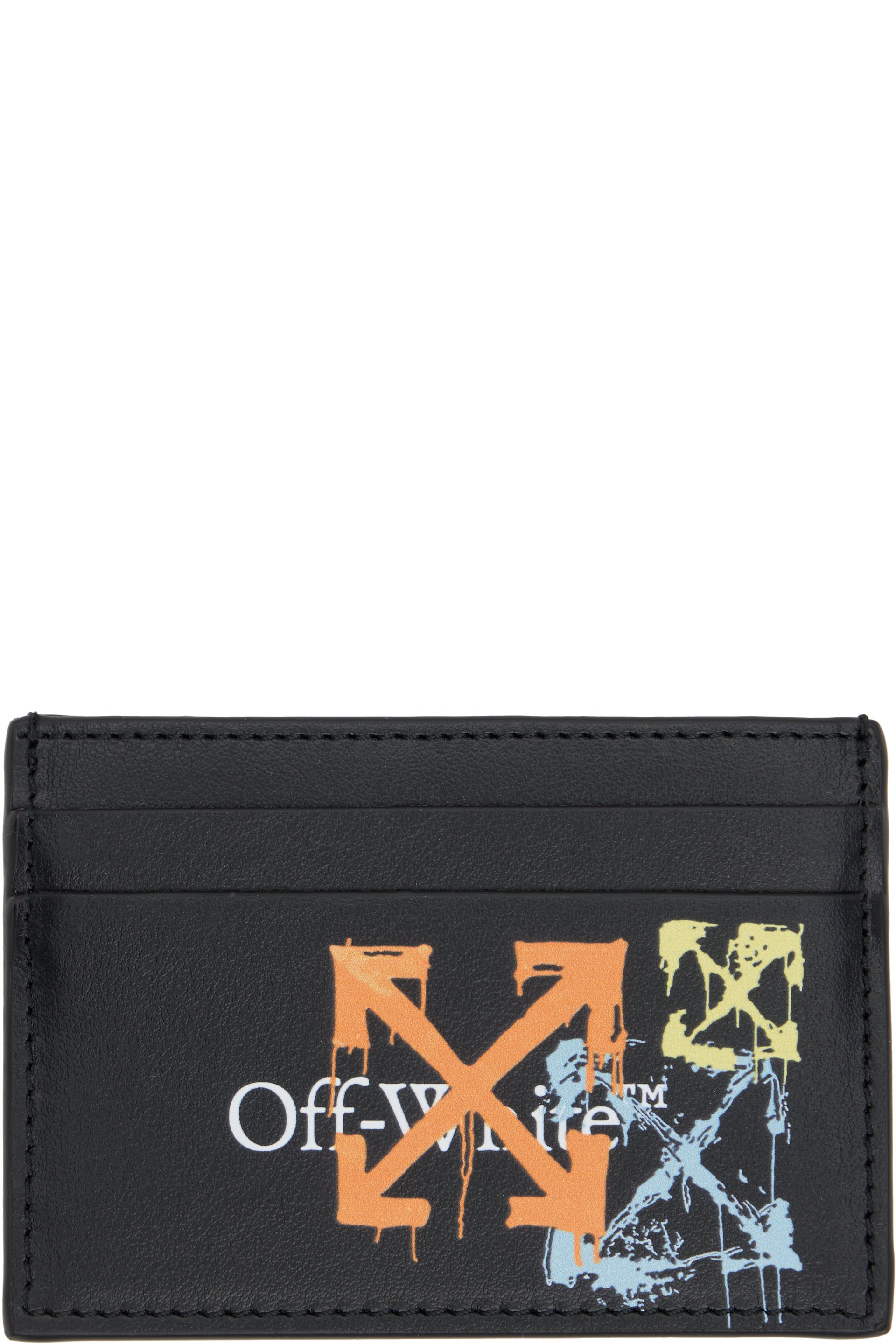 Off-White - Black Bookish Spray Arrow Card Holder