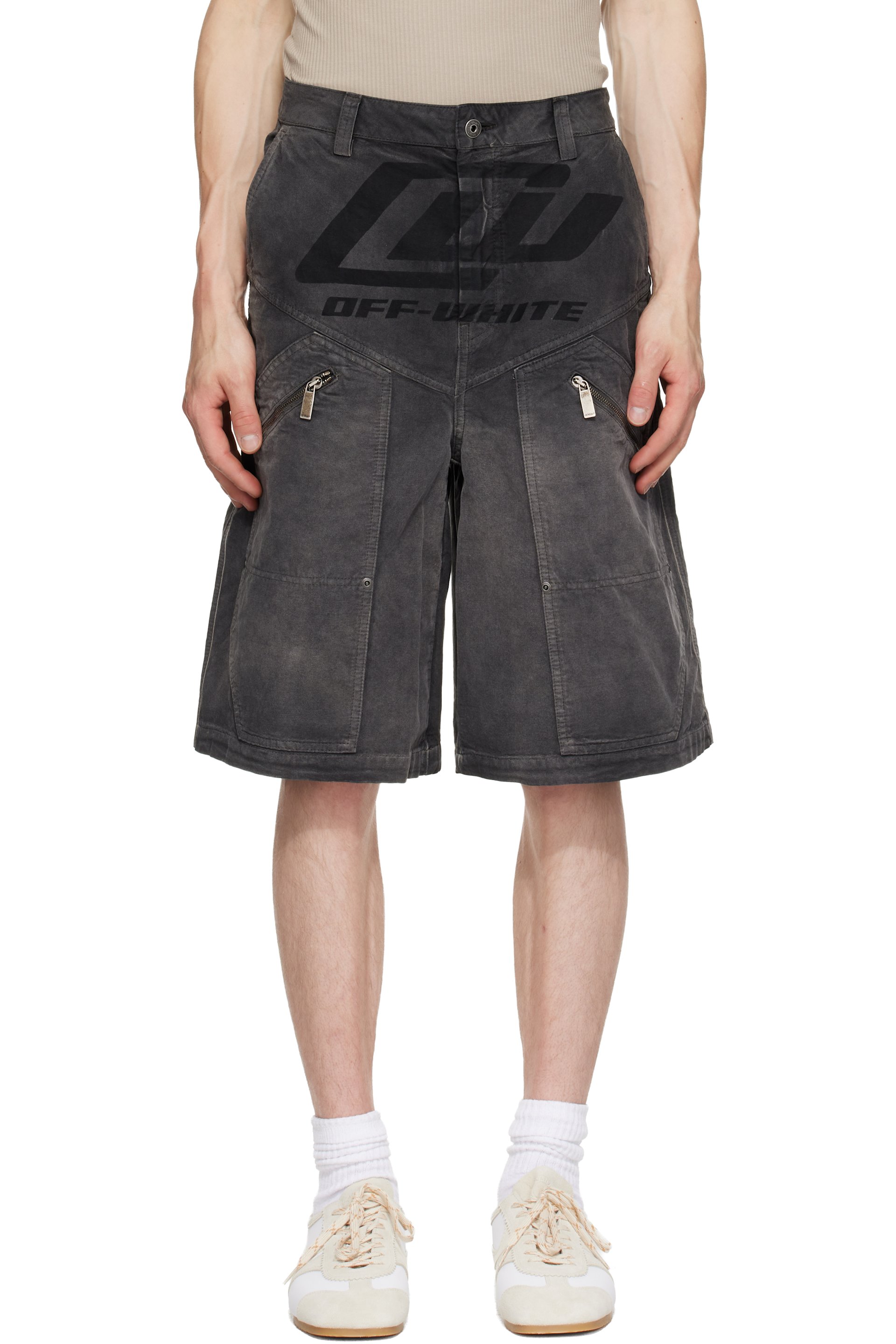 Off-White - Black Owr Grad Cot Carpenter Shorts