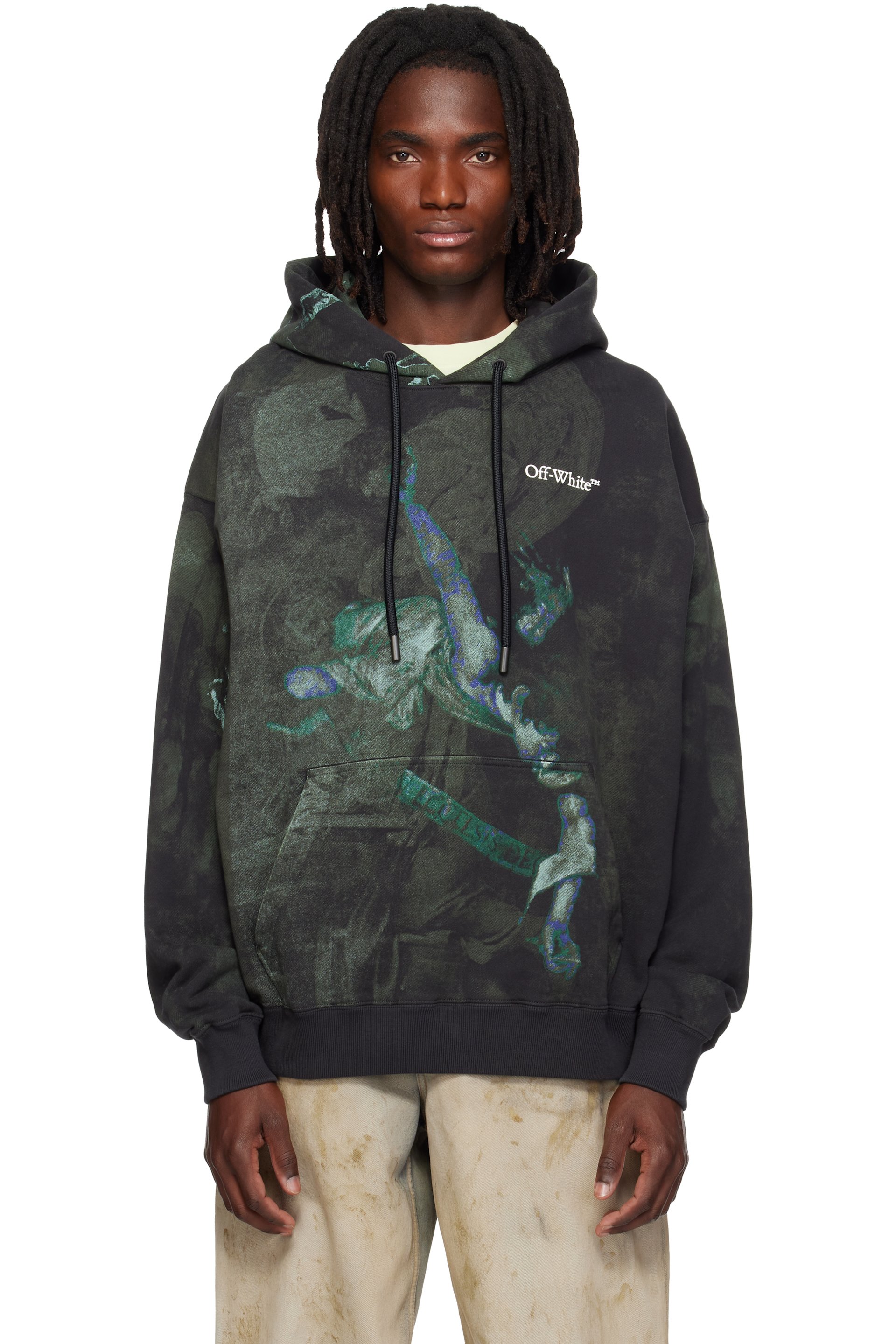 Off-White - Black Dark Painting Skate Hoodie