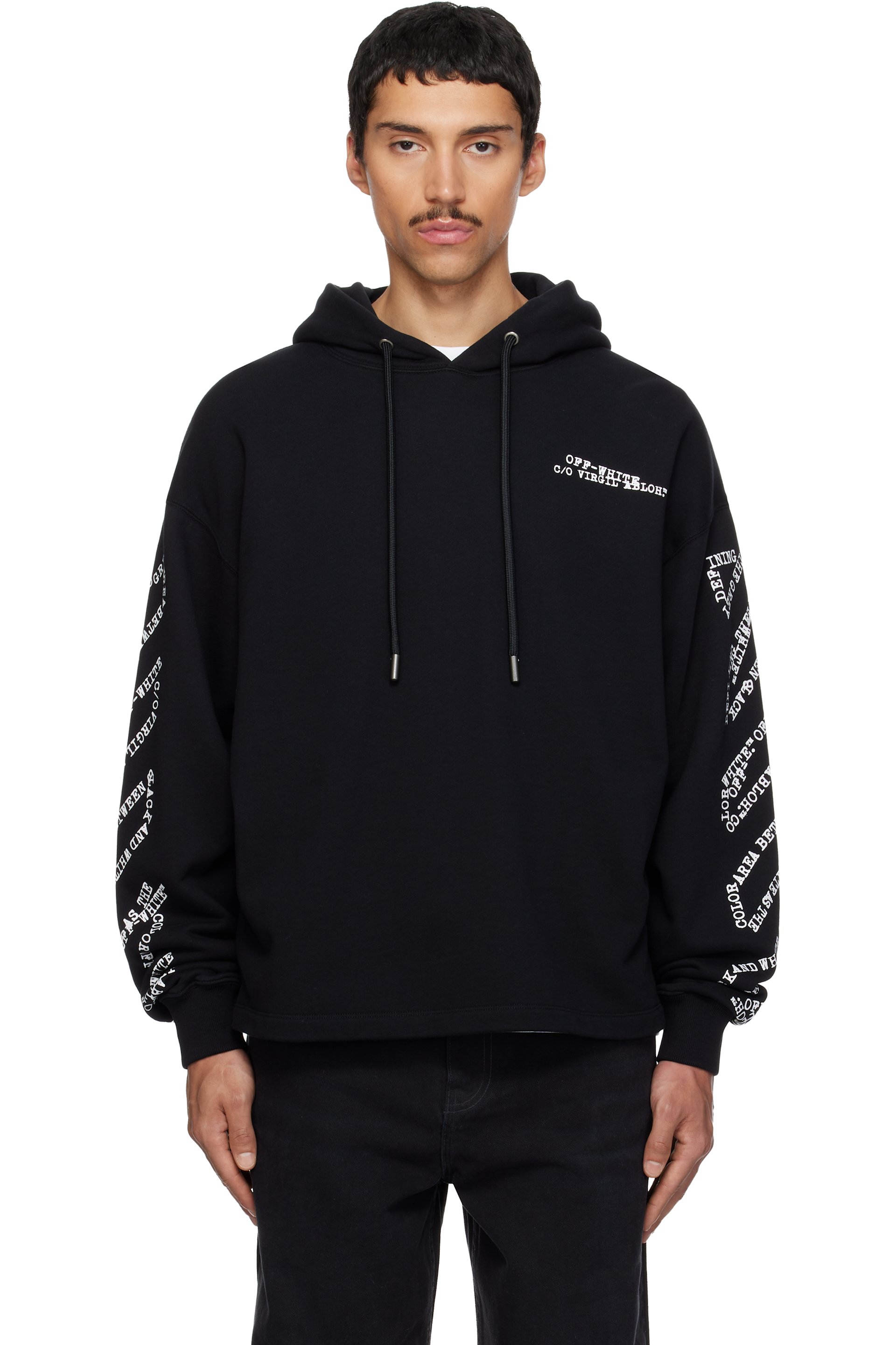 Off-White - Black Type Machine Arrow Hoodie