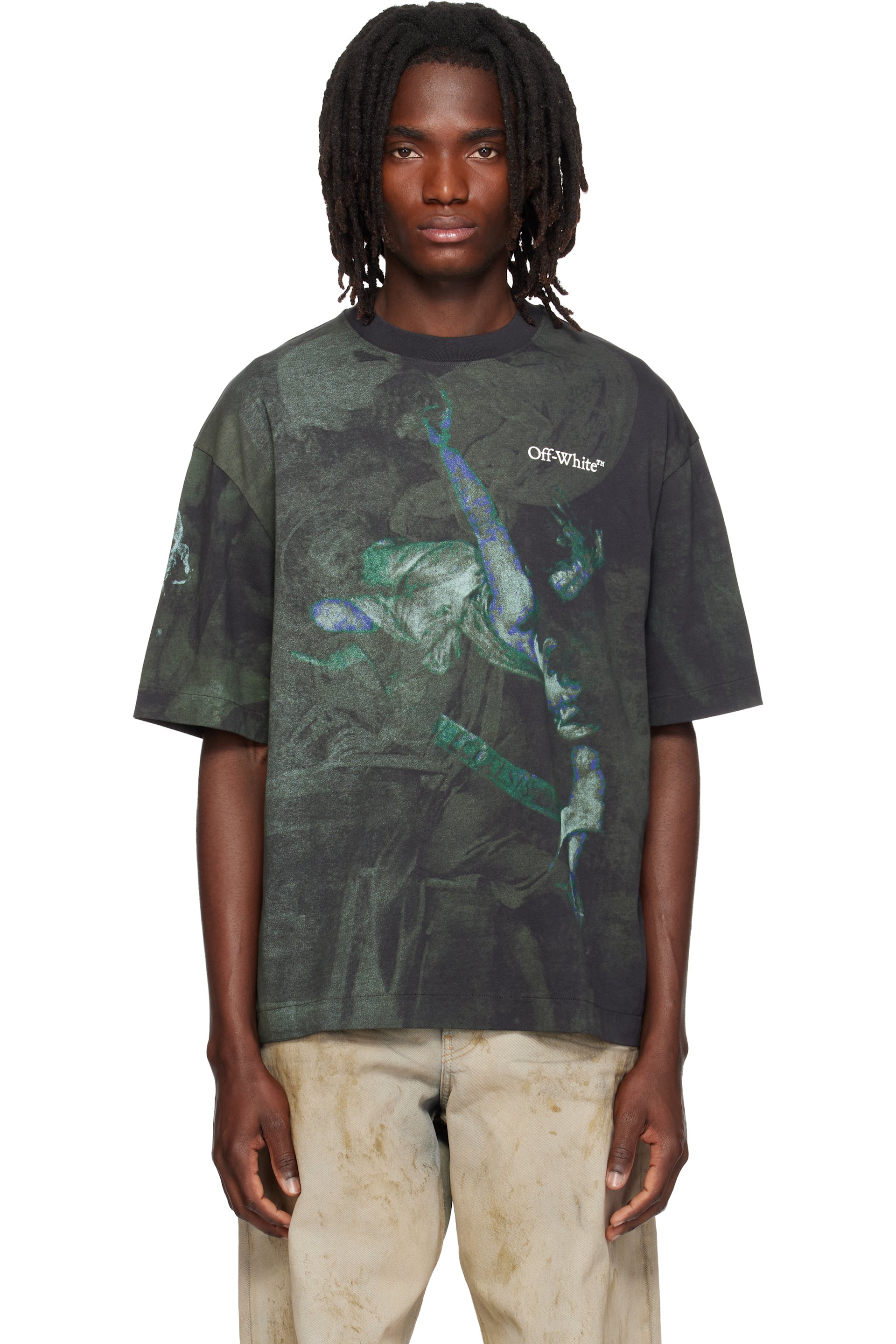 Off-White - Black Dark Painting Skate S/S T-shirt