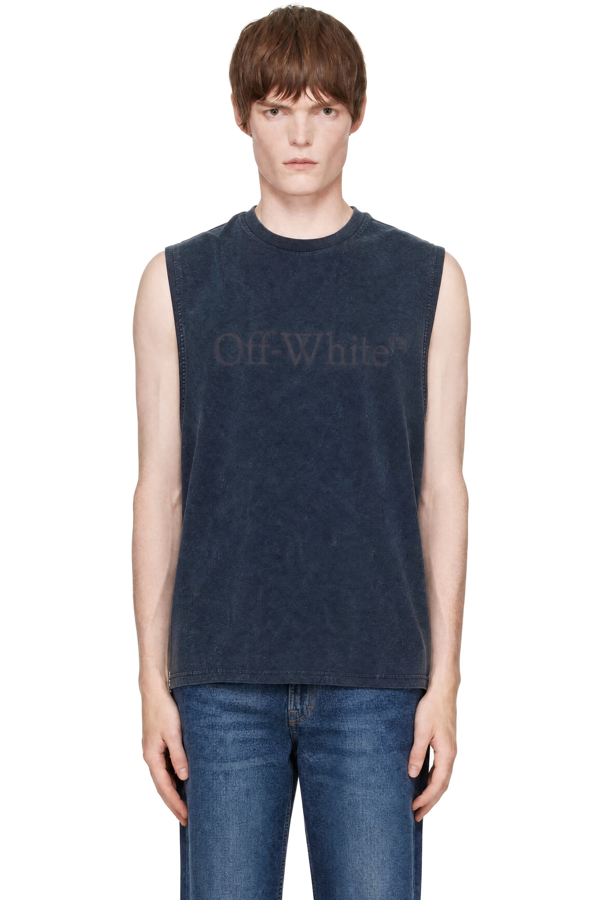 Off-White - Black Laundry Sleeveless T-shirt