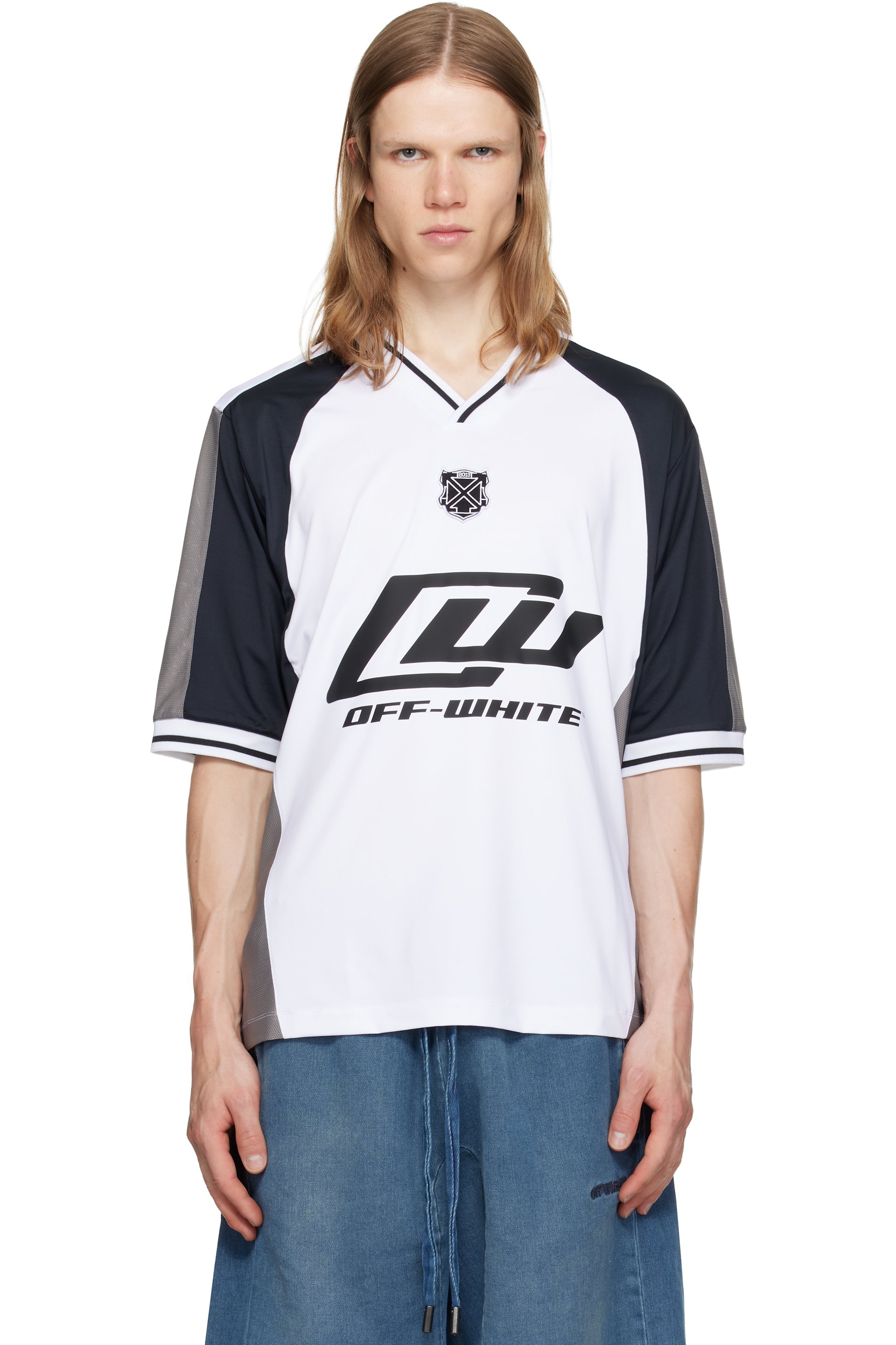 Off-White - White & Black Team Soccer S/S T-shirt