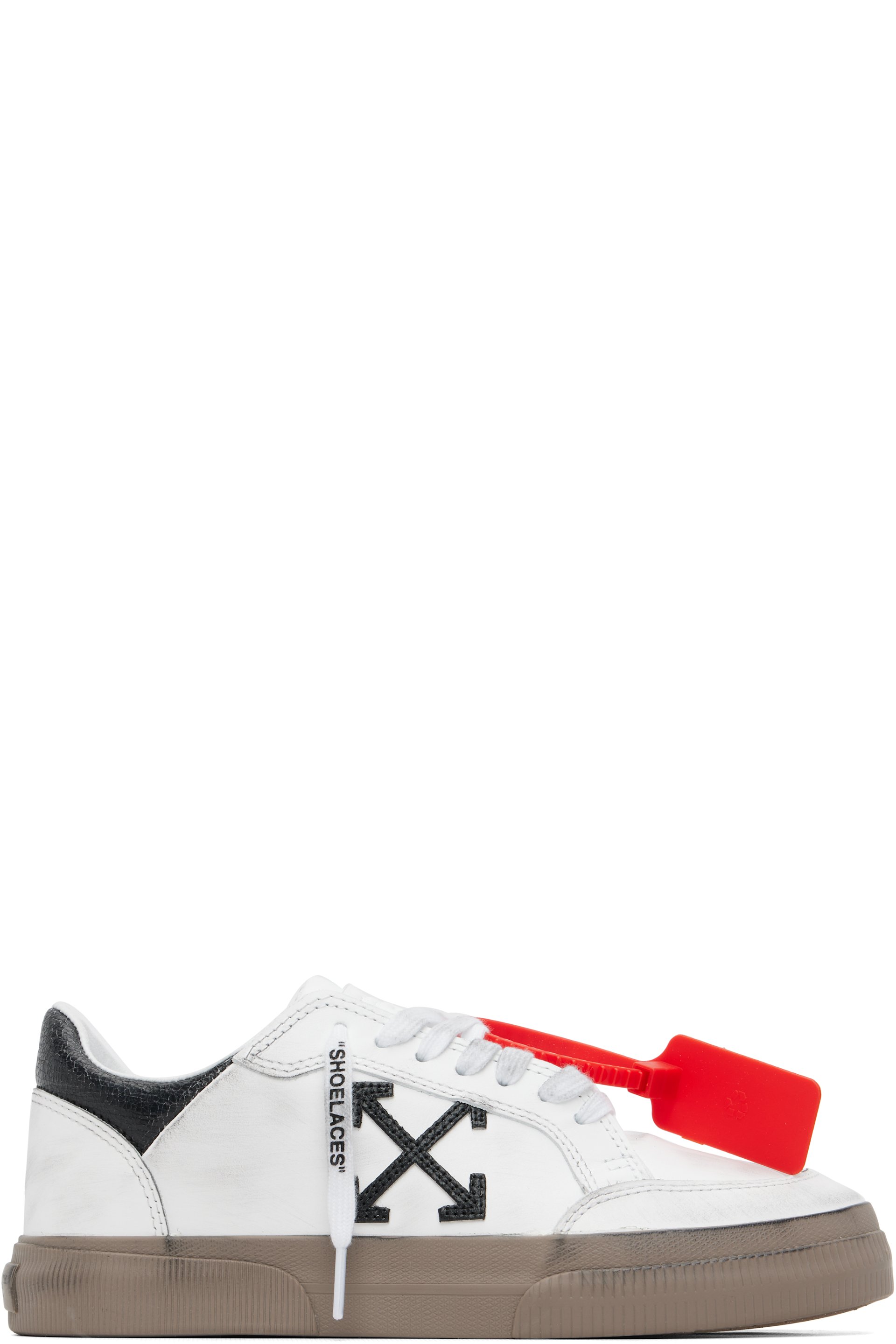 Off-White - White Vulcanized Low Vintage Sneakers