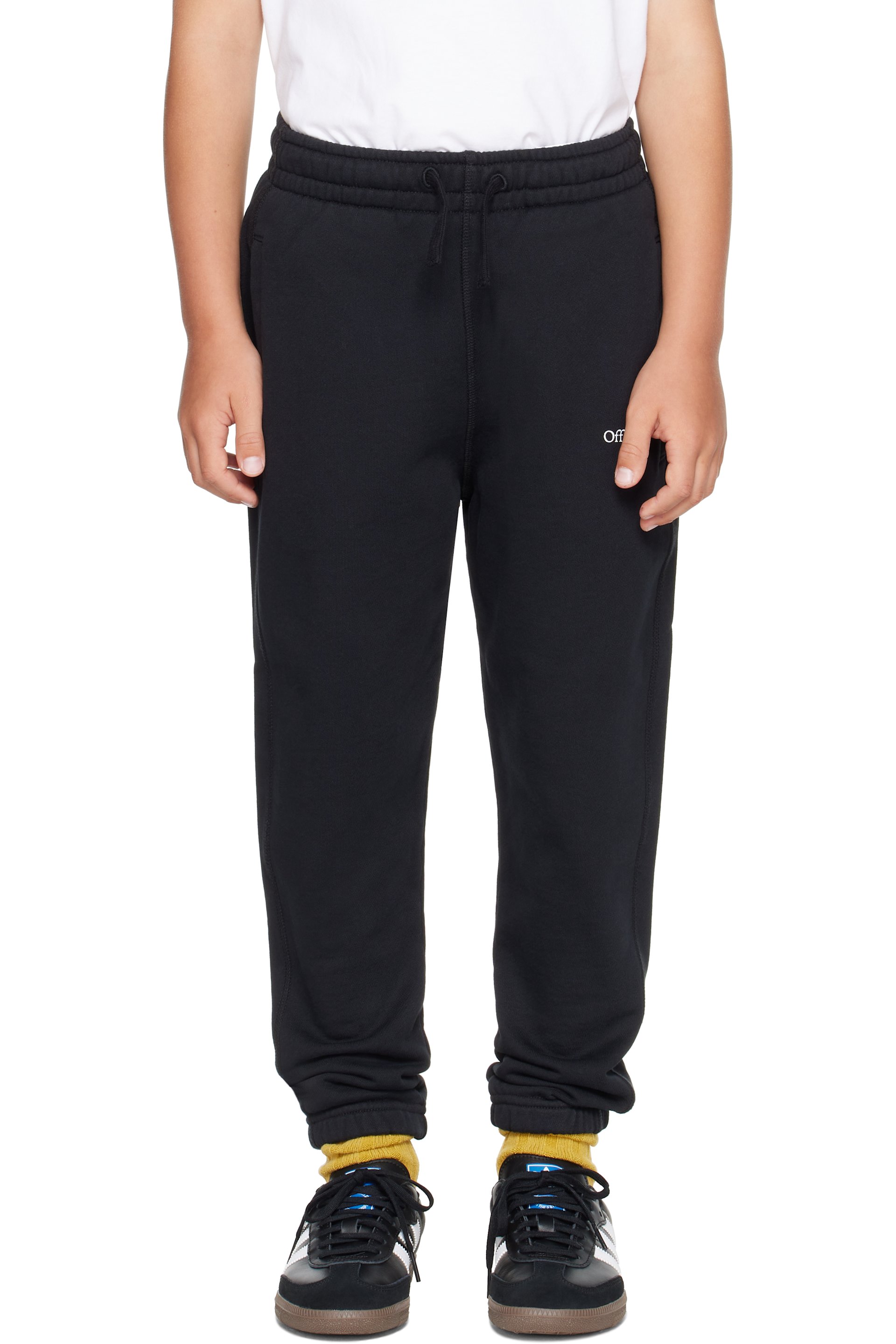 Off-White - Kids Black Bookish Diag Sweatpants