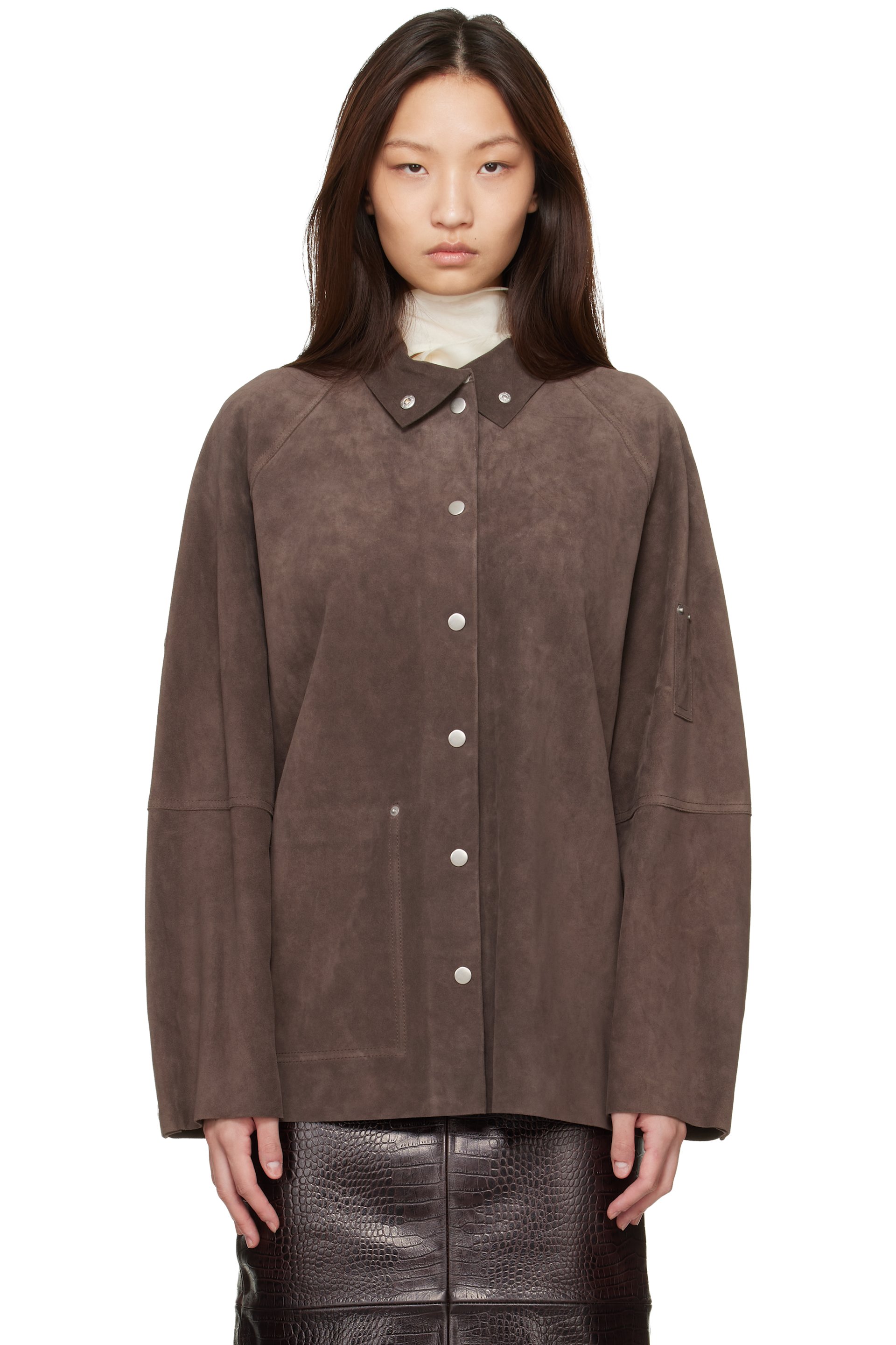 Studio Nicholson - Brown Dash Suede Jacket