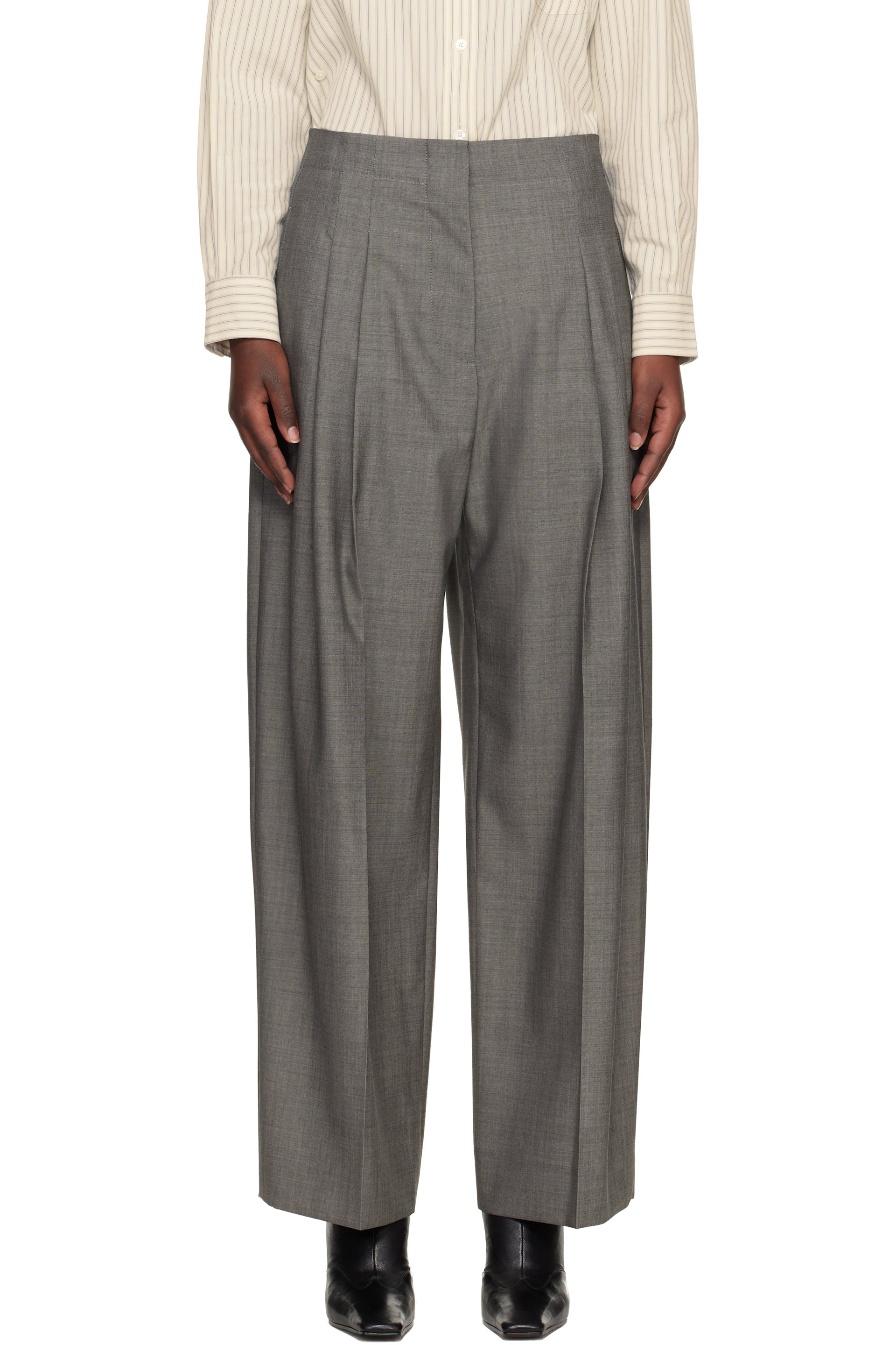 Studio Nicholson - Pantalon Lira gris