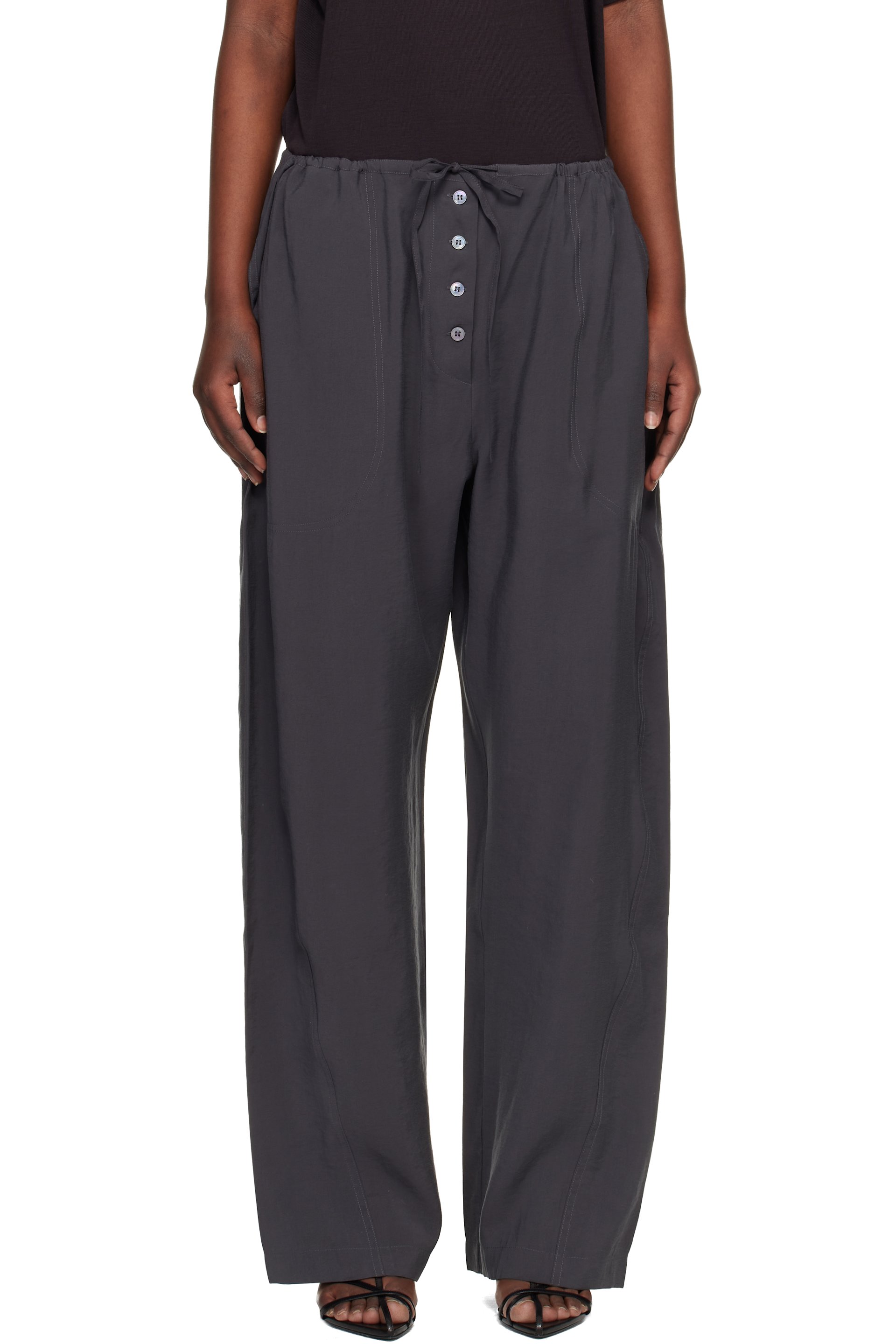 Studio Nicholson - Pantalon Hera gris