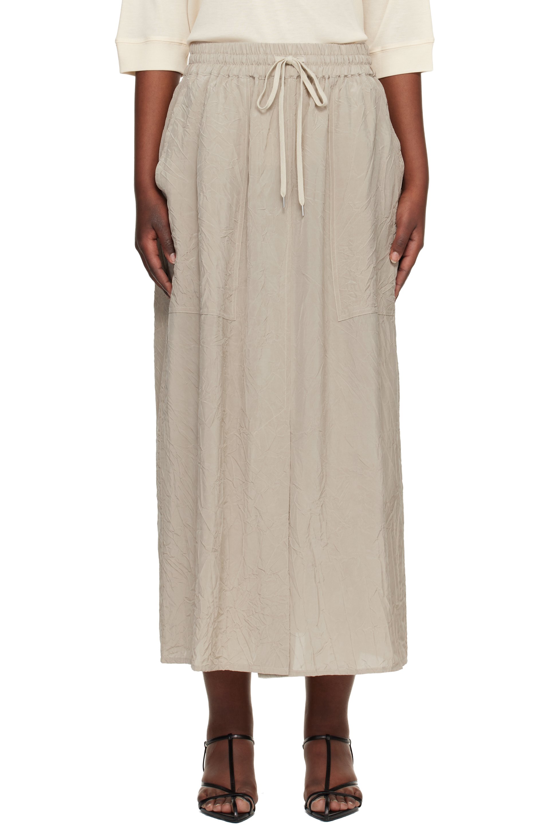 Studio Nicholson - Beige Oates Midi Skirt