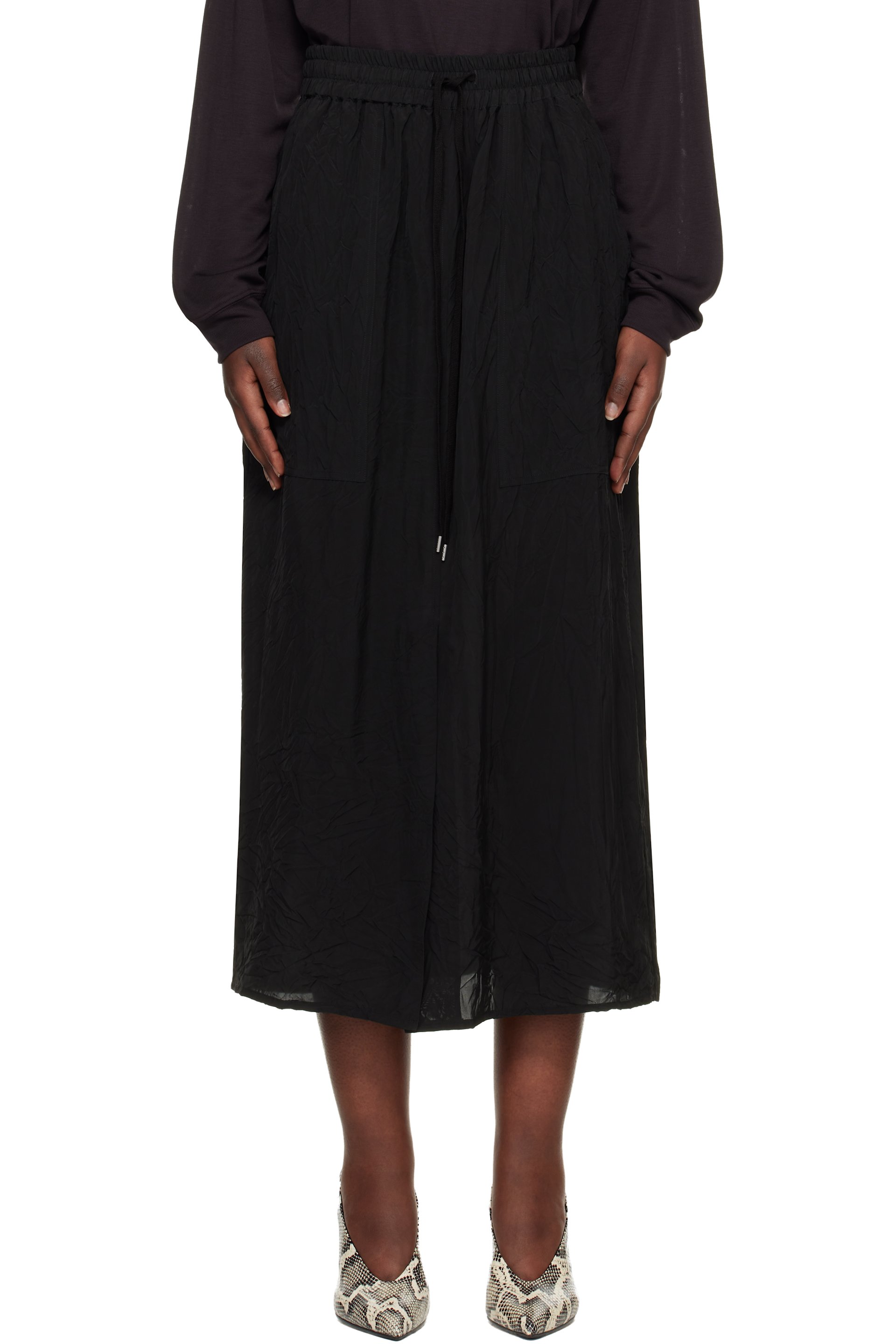 Studio Nicholson - Black Oates Midi Skirt