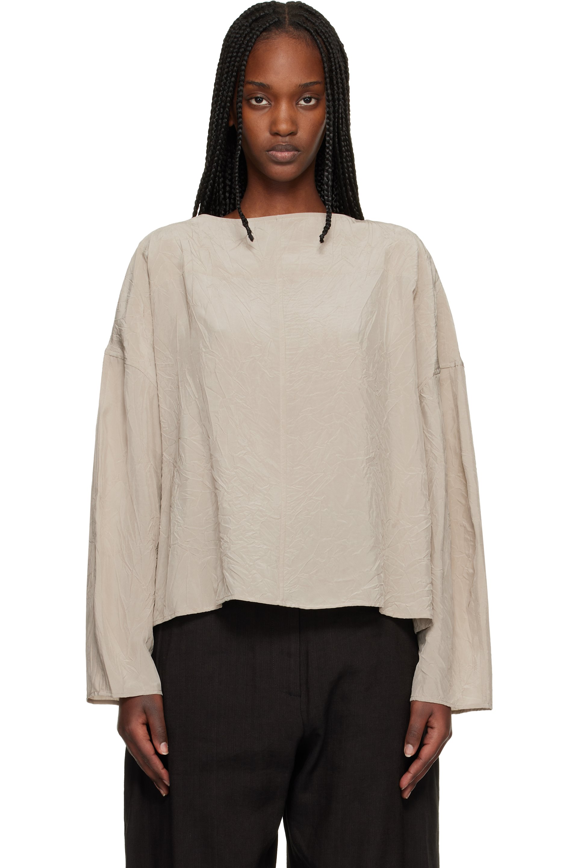Studio Nicholson - Taupe Lau Blouse