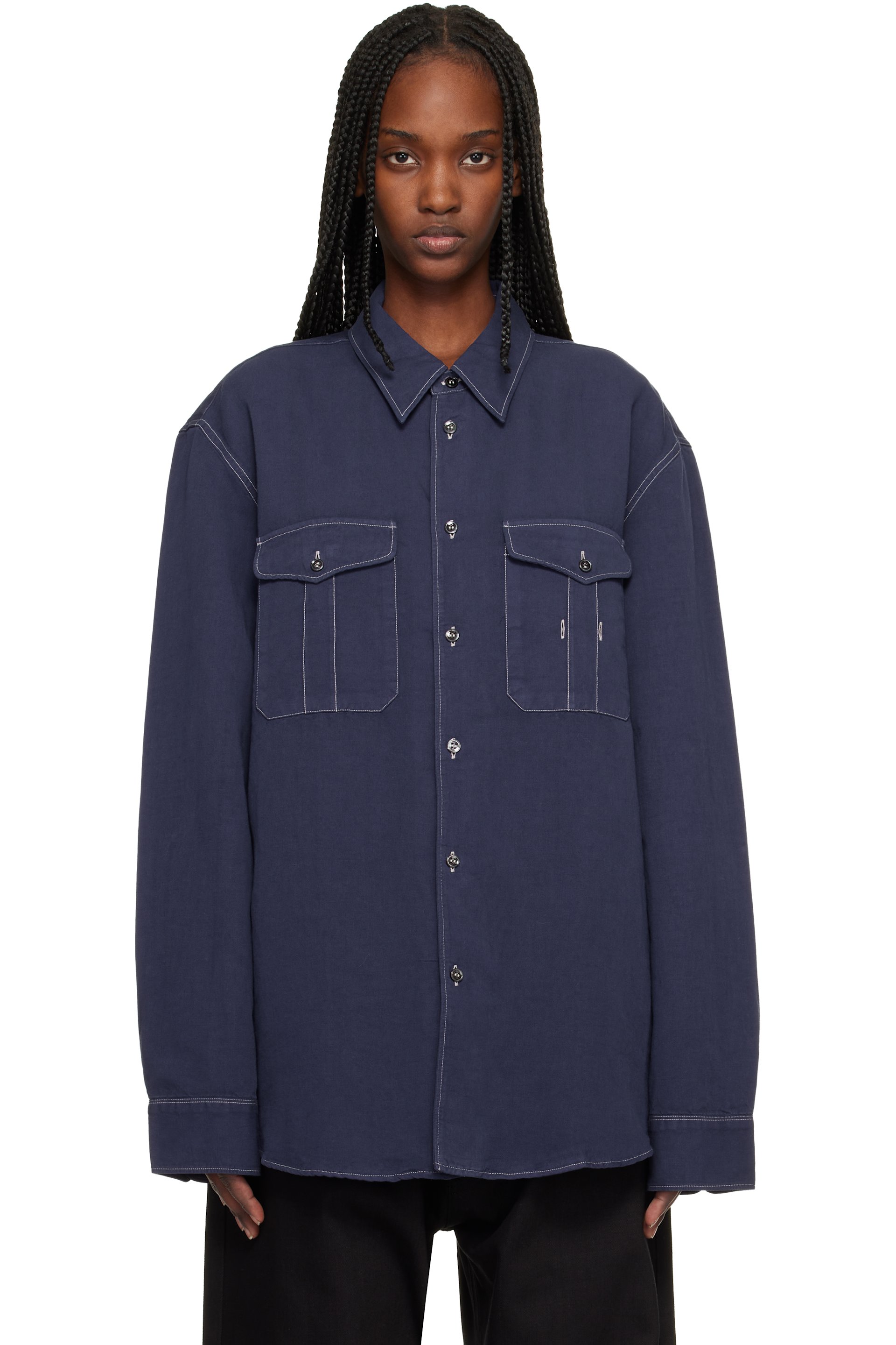 Studio Nicholson - Blue Louro Shirt