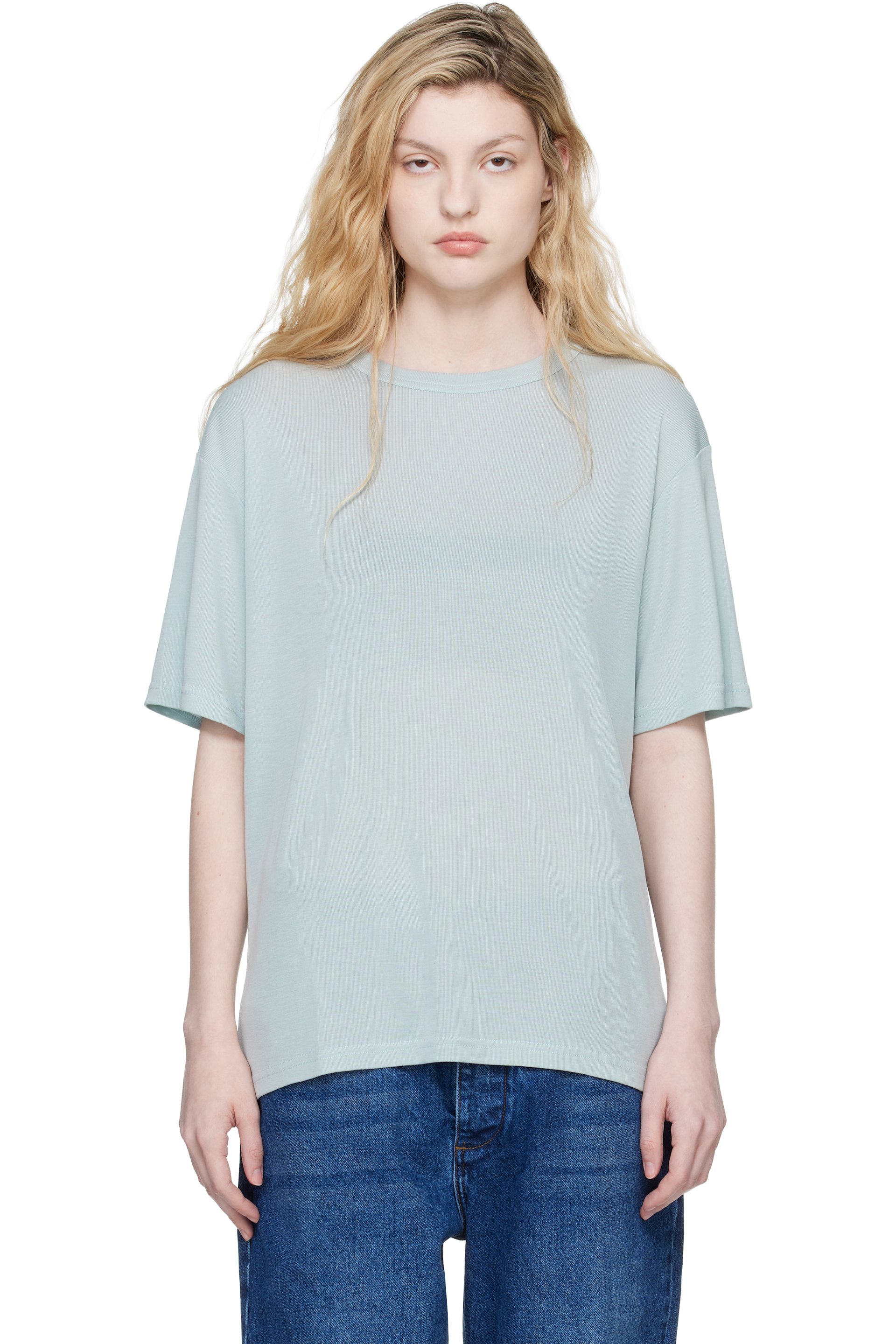 Studio Nicholson - T-shirt Rond bleu