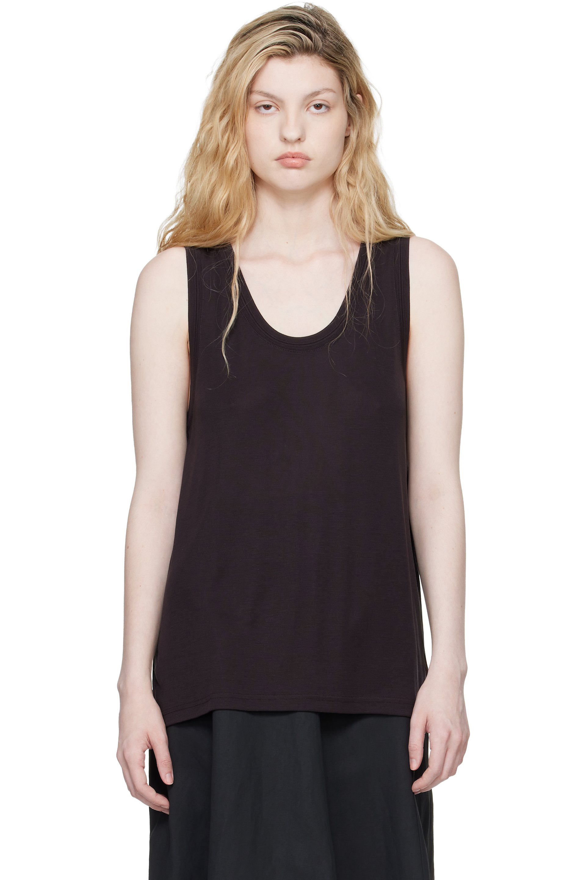 Studio Nicholson - Burgundy Votan Jersey Tank Top