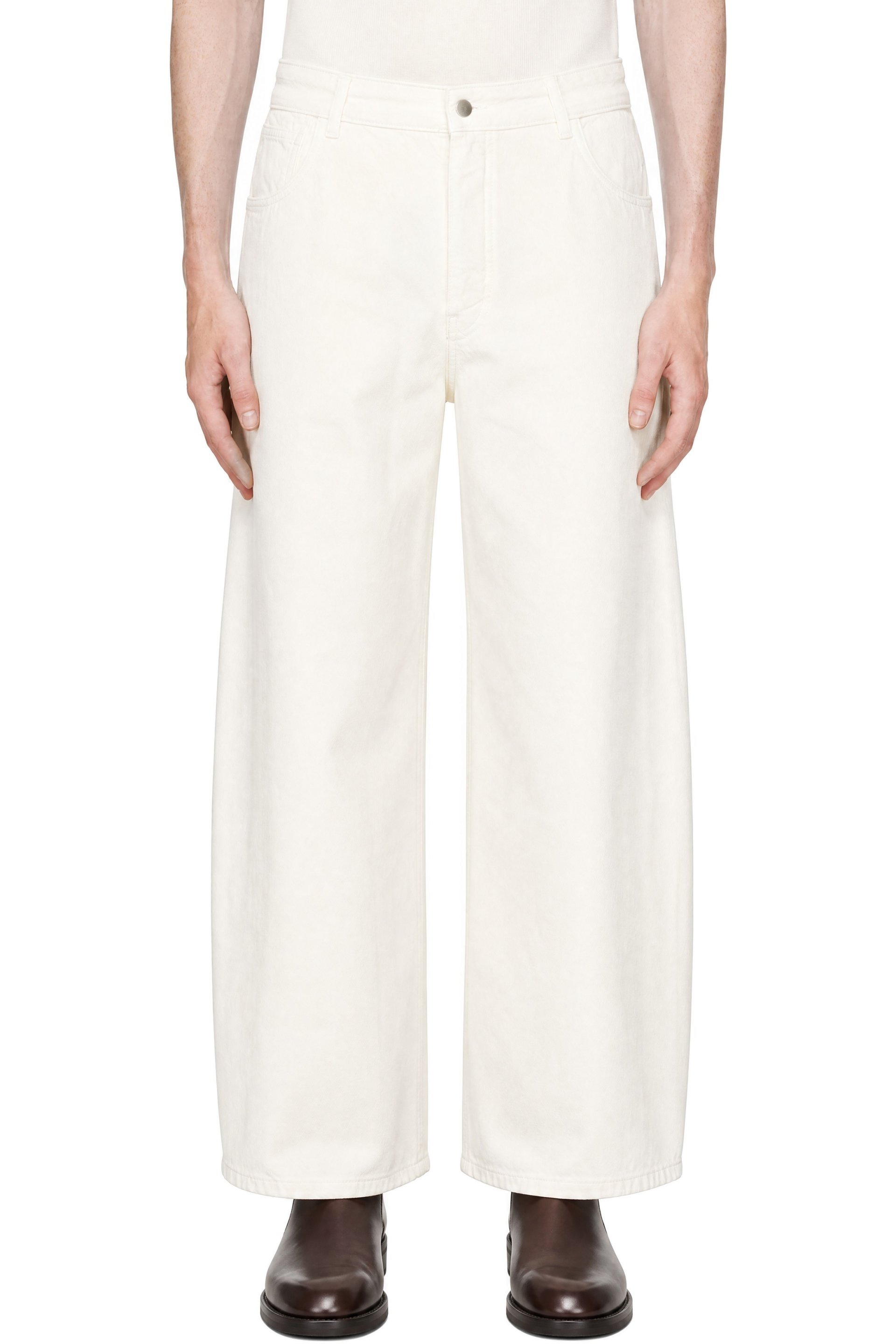 Studio Nicholson - Off-White Paolo Wide Leg Jeans