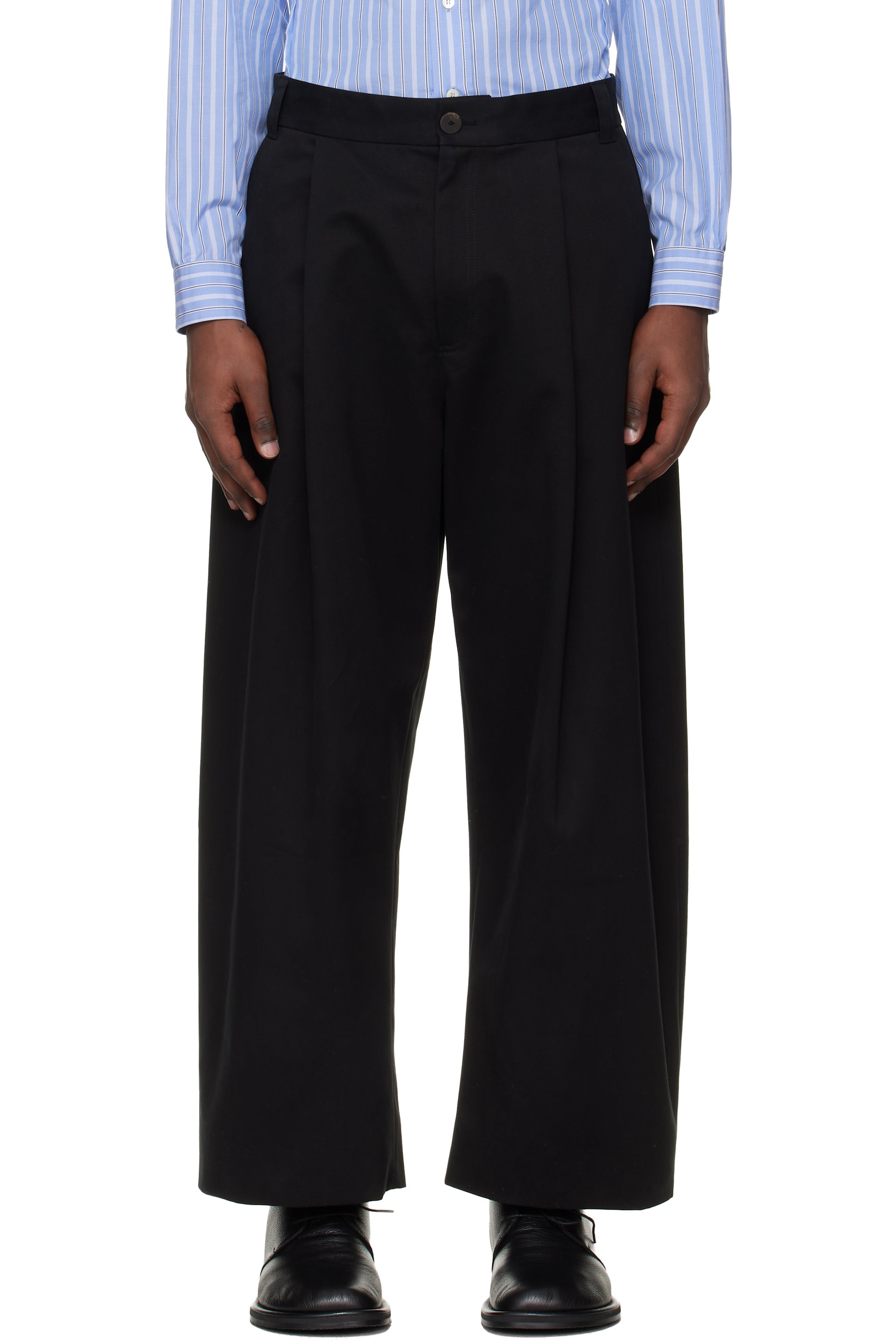 Studio Nicholson - Black Sorte Trousers