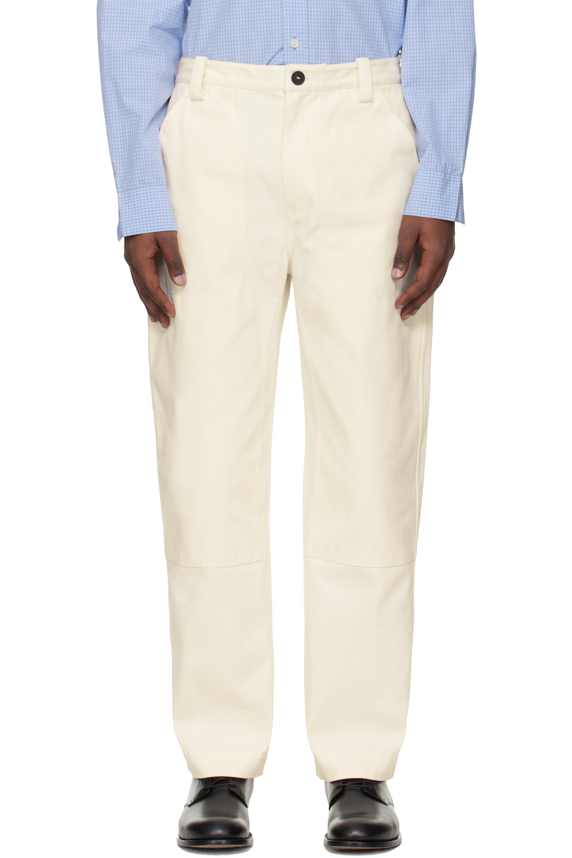 Studio Nicholson - White Aaron Levine Edition Denver Trousers