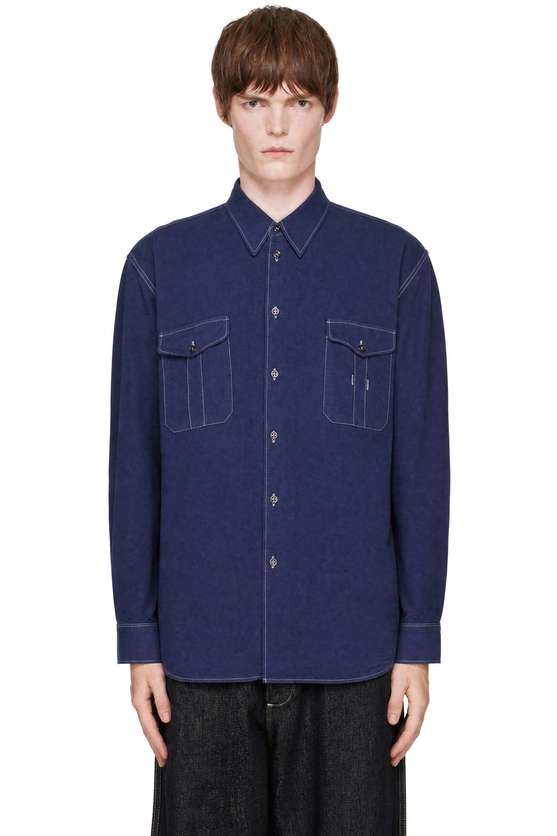 Studio Nicholson - Navy Louro Shirt