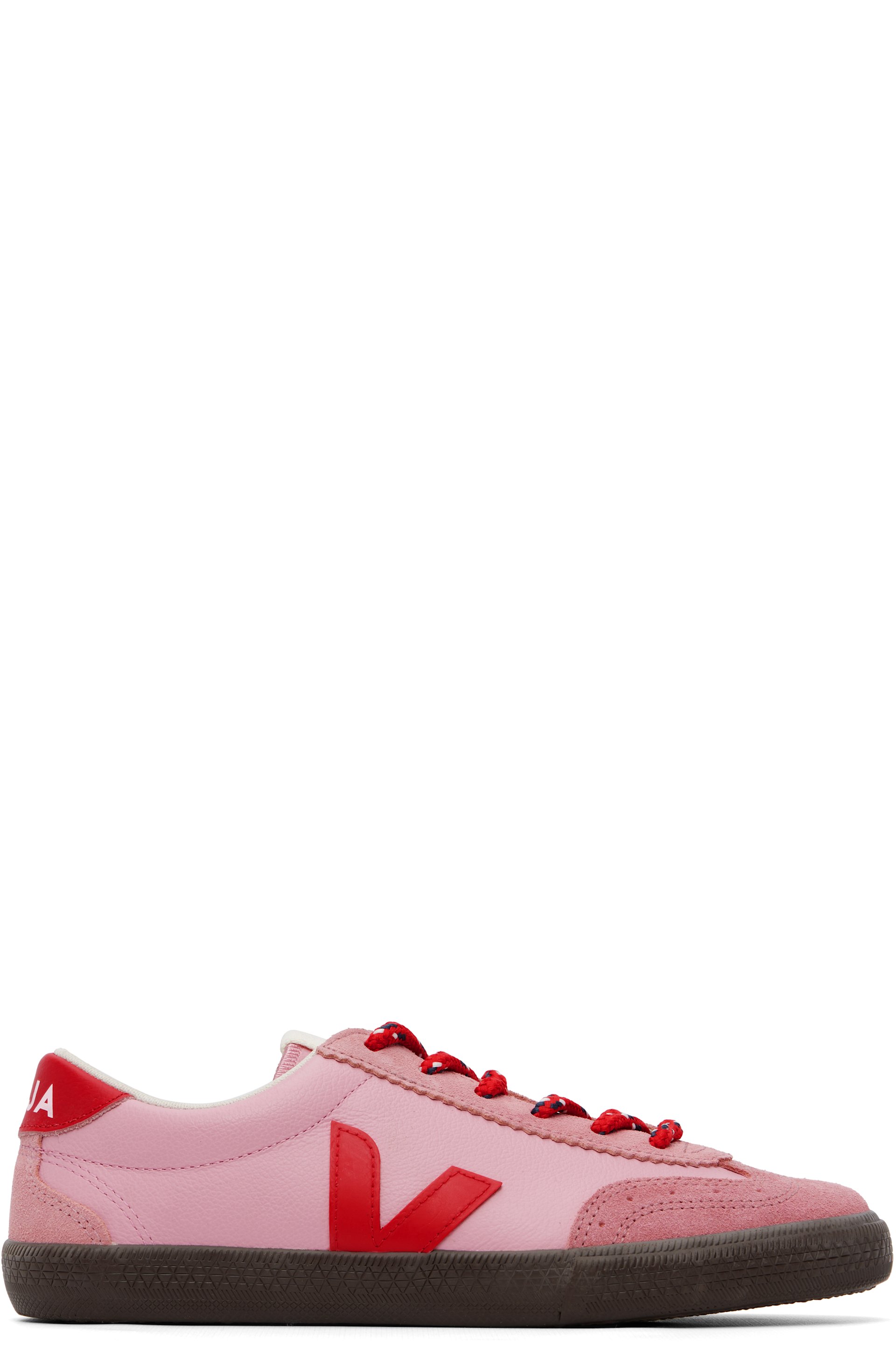 Veja - 粉色 Volley Leather 运动鞋