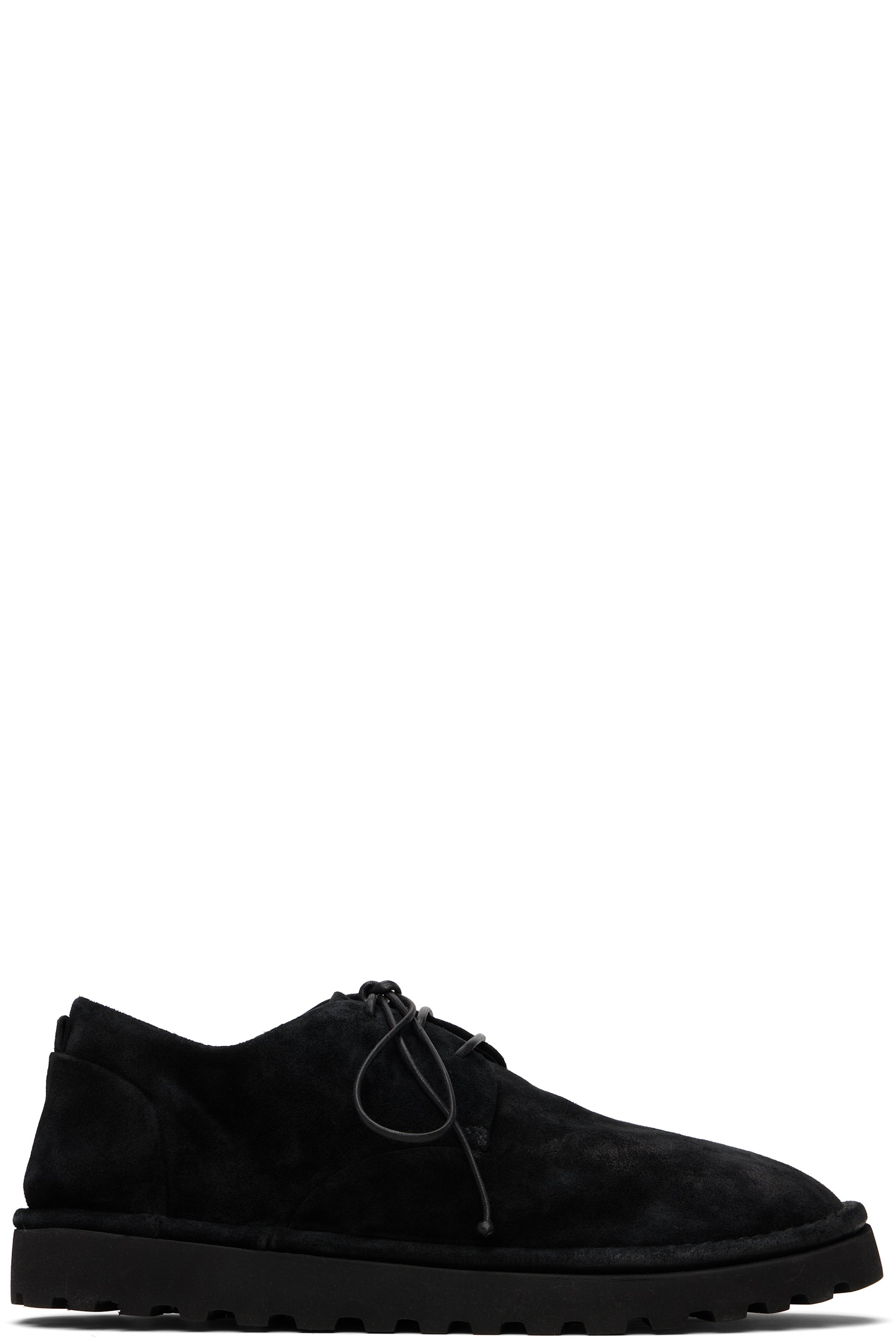 Marsèll Gomme - Black Sancrispa Alta Pomice Leather Derbys