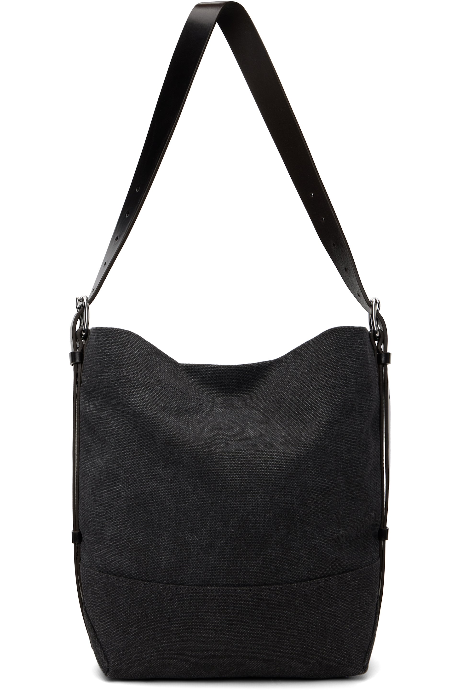 LEMAIRE - Petit cabas noir à anse de style ceinture