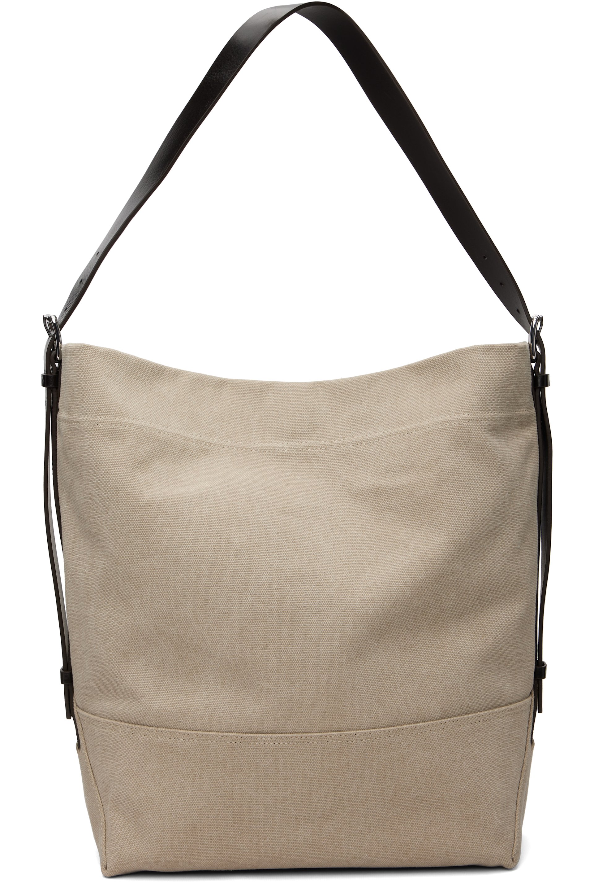 LEMAIRE - Cabas beige à anse de style ceinture