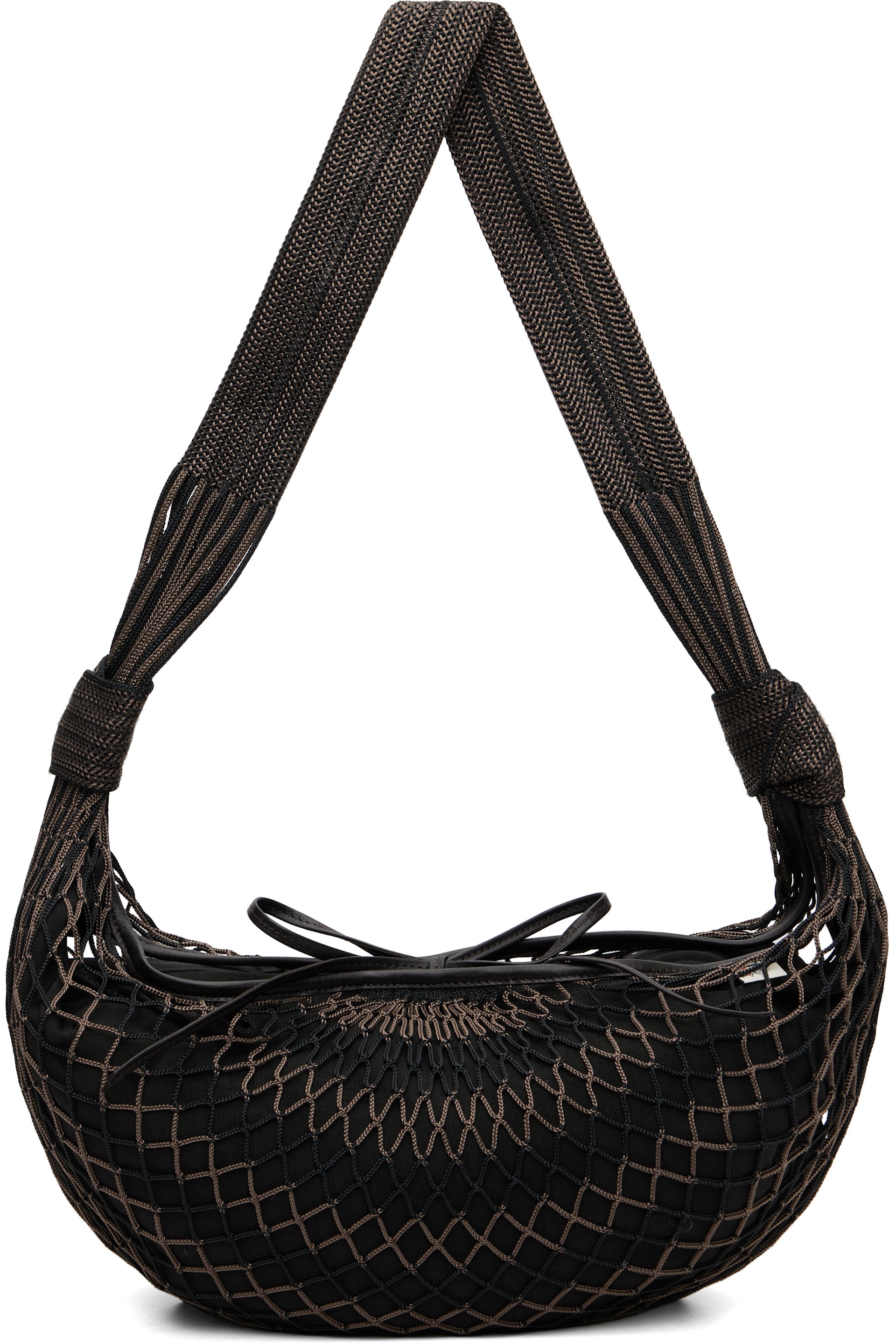 LEMAIRE - Brown & Black Croissant Filt Bag