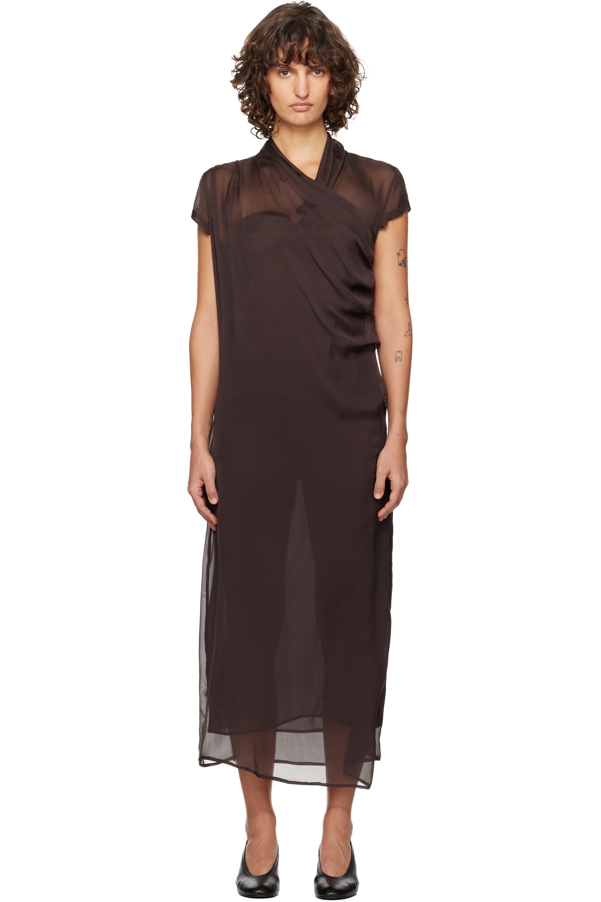 Paloma Wool - Robe longue Sully brune
