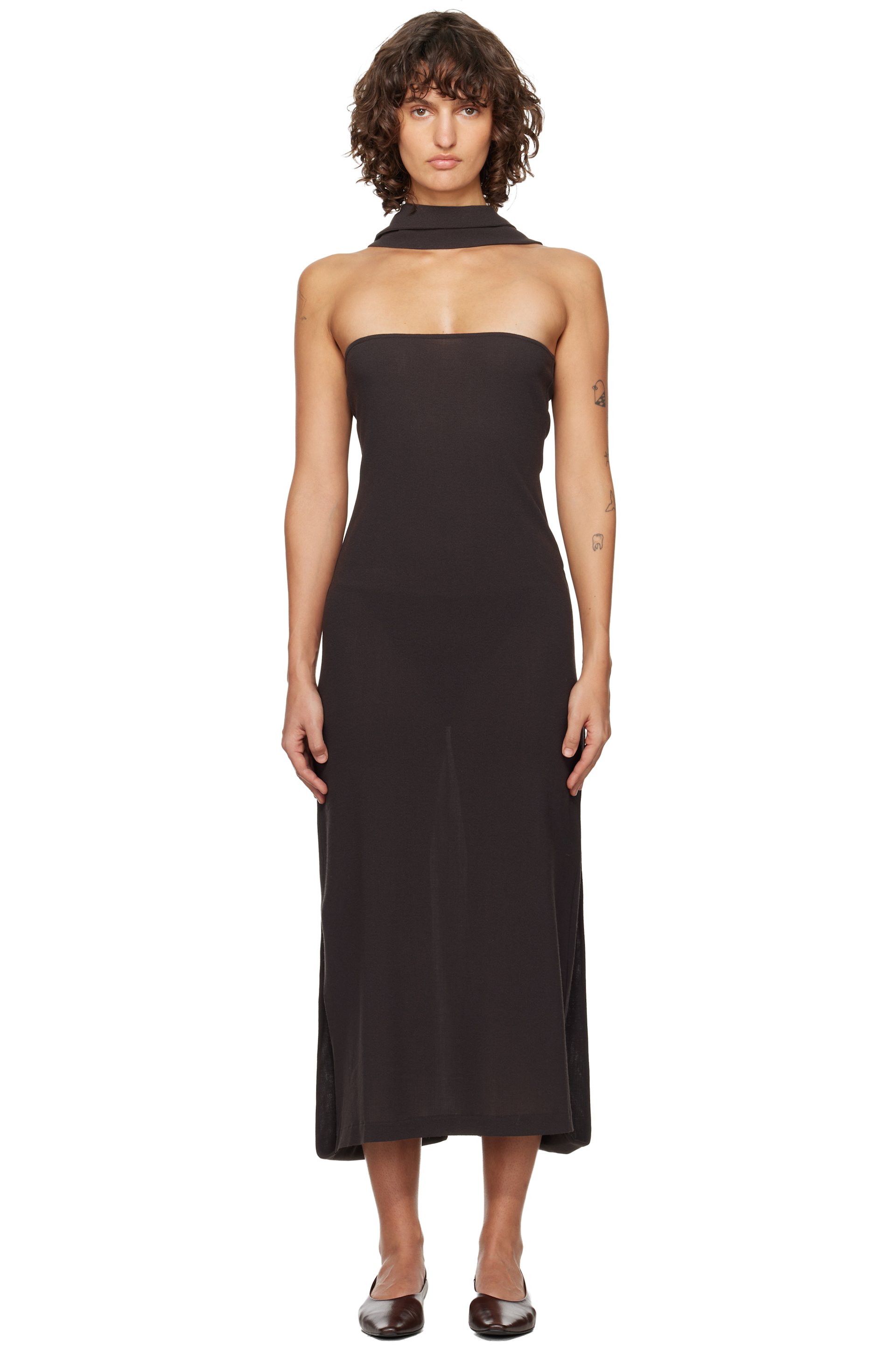 Paloma Wool - Robe longue Alberch brune