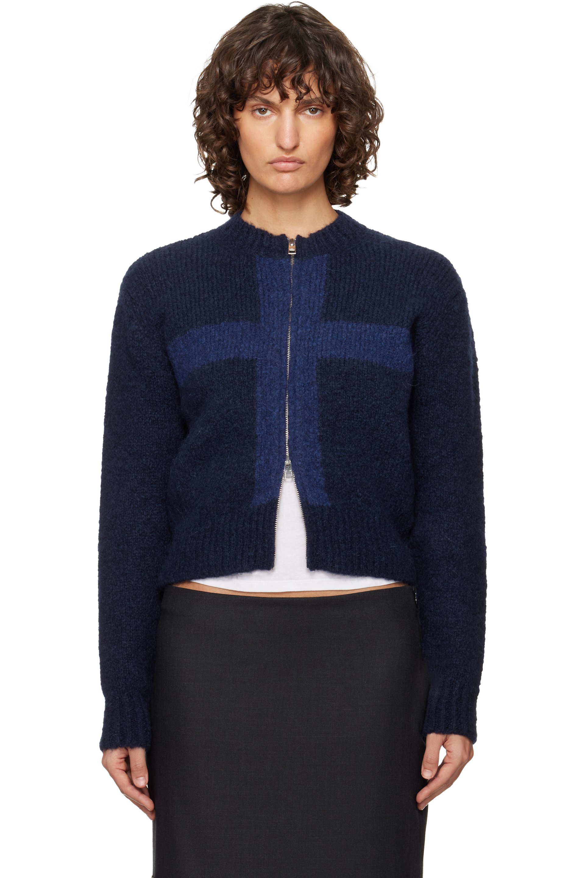 Paloma Wool - Pull Cruz bleu marine à glissière
