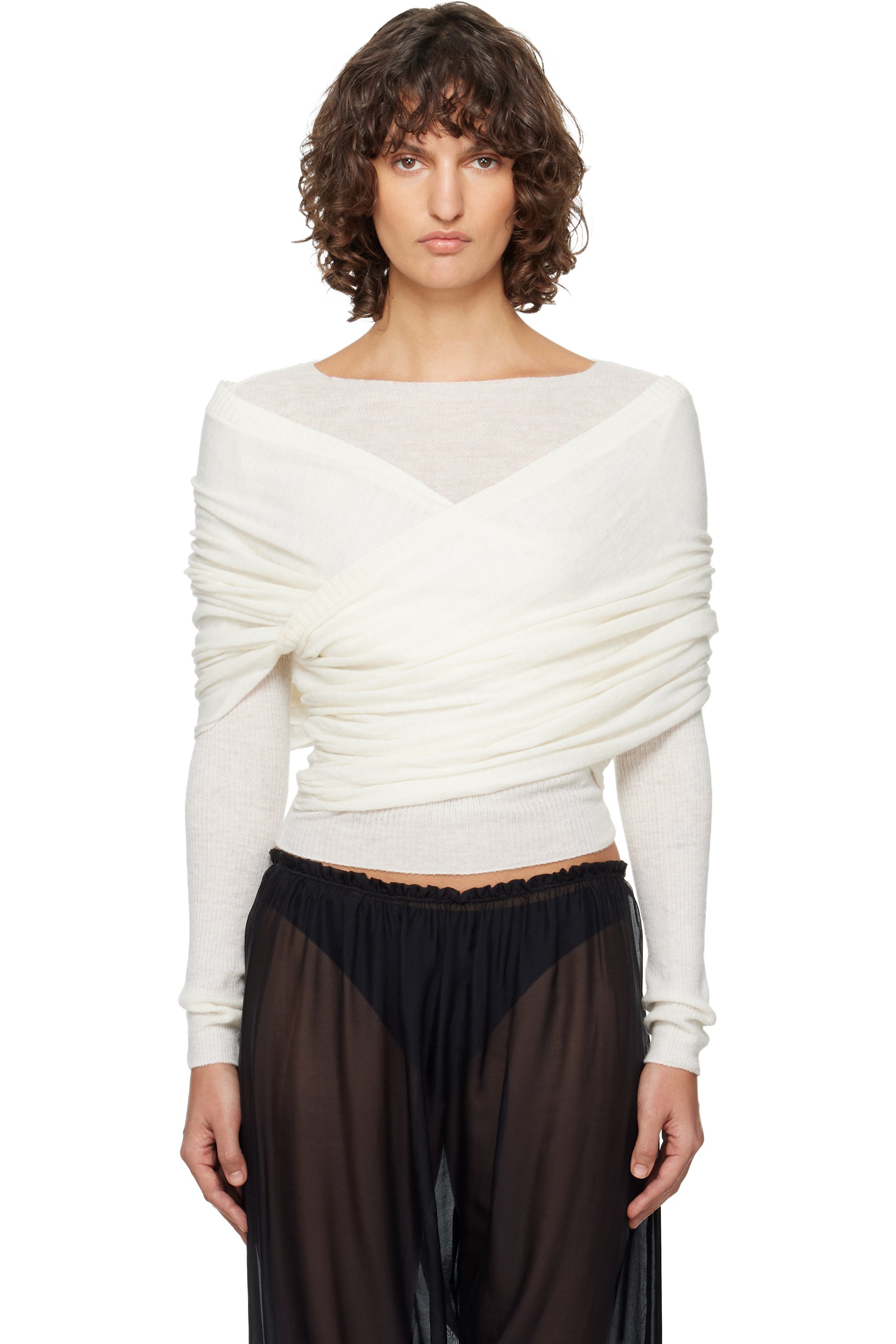 Paloma Wool - Pull Elio blanc cassé