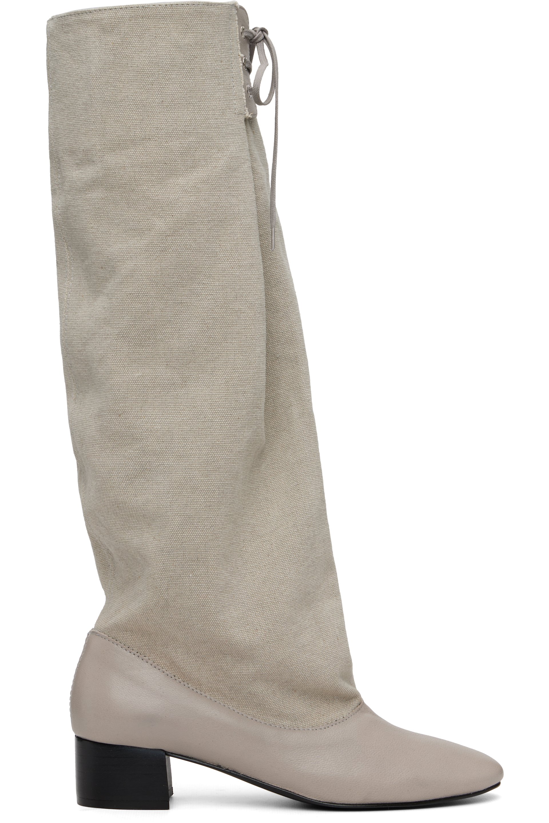 Paloma Wool - Beige Victoria Canvas Tall Boots