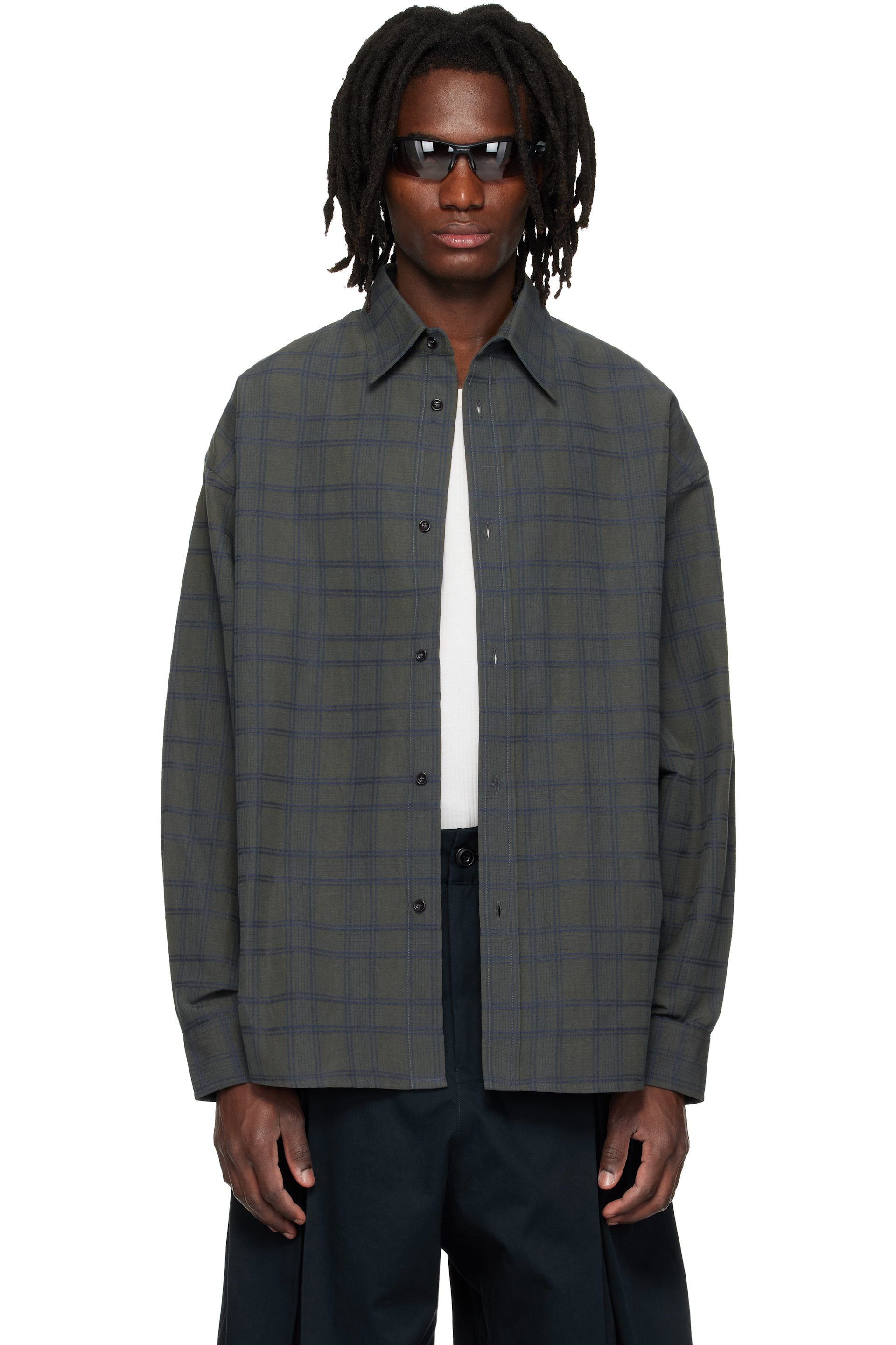 SAGE NATION - Chemise Chisholm grise
