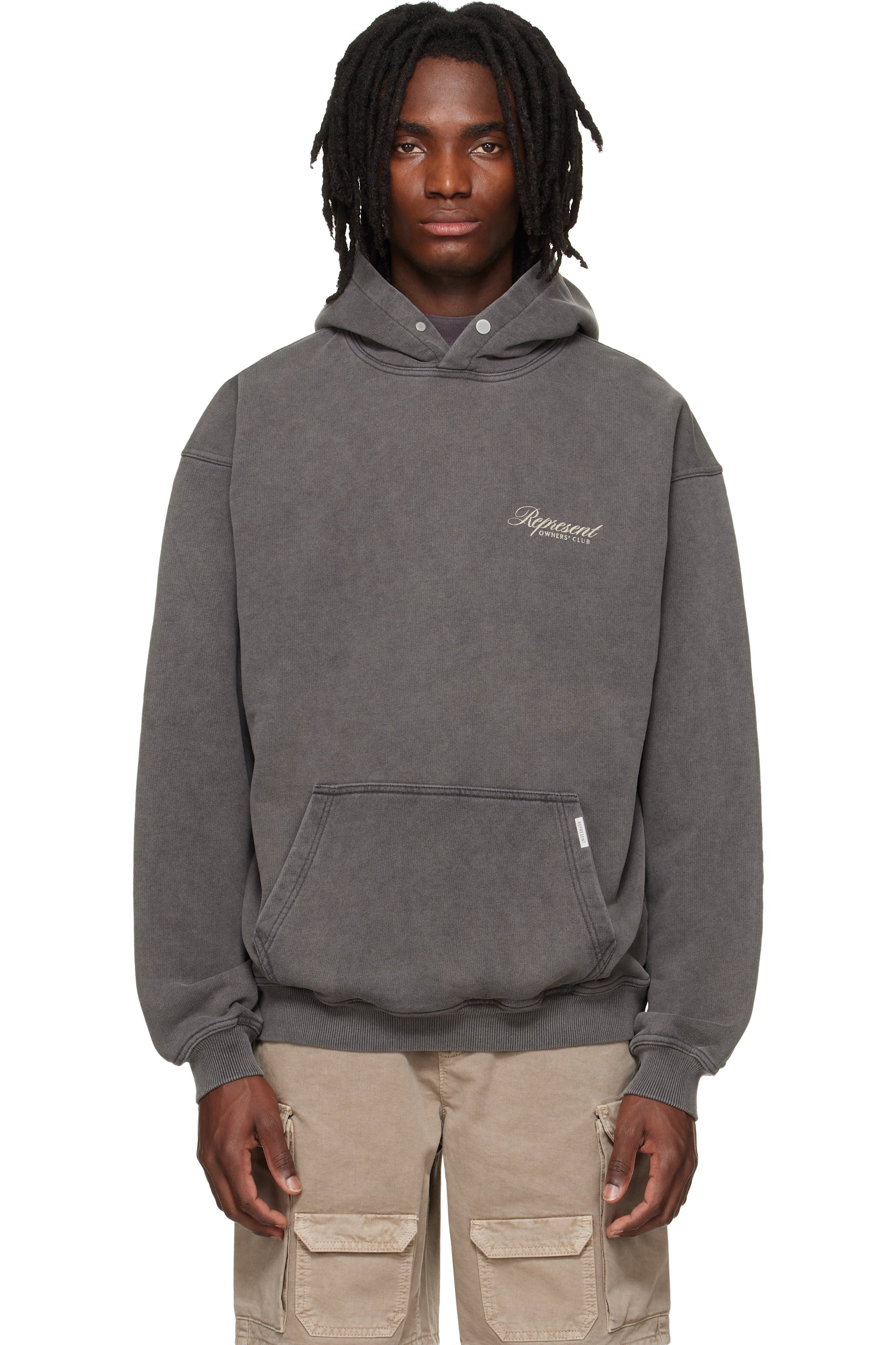 Represent - Gray 'Represent Owners Club' Script Hoodie