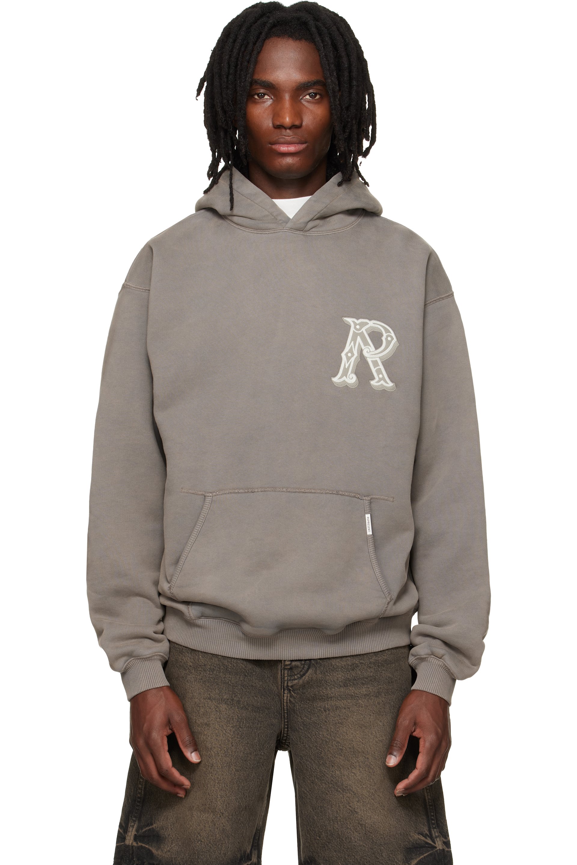 Represent - Brown Western Initial Hoodie