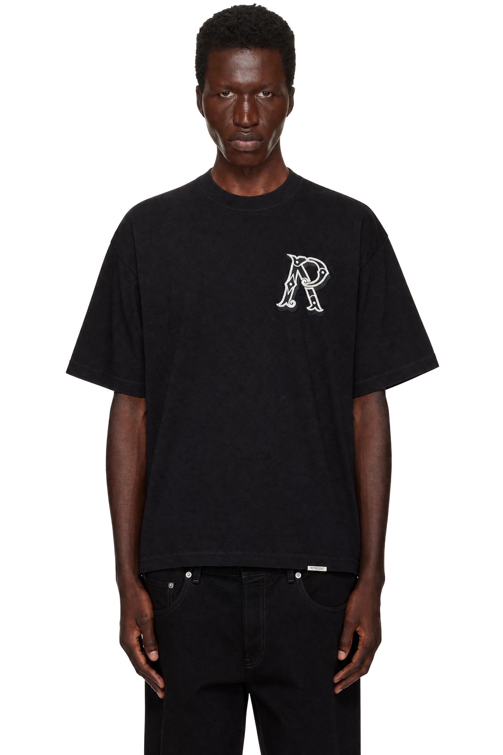 Represent - Black Western Initial T-shirt