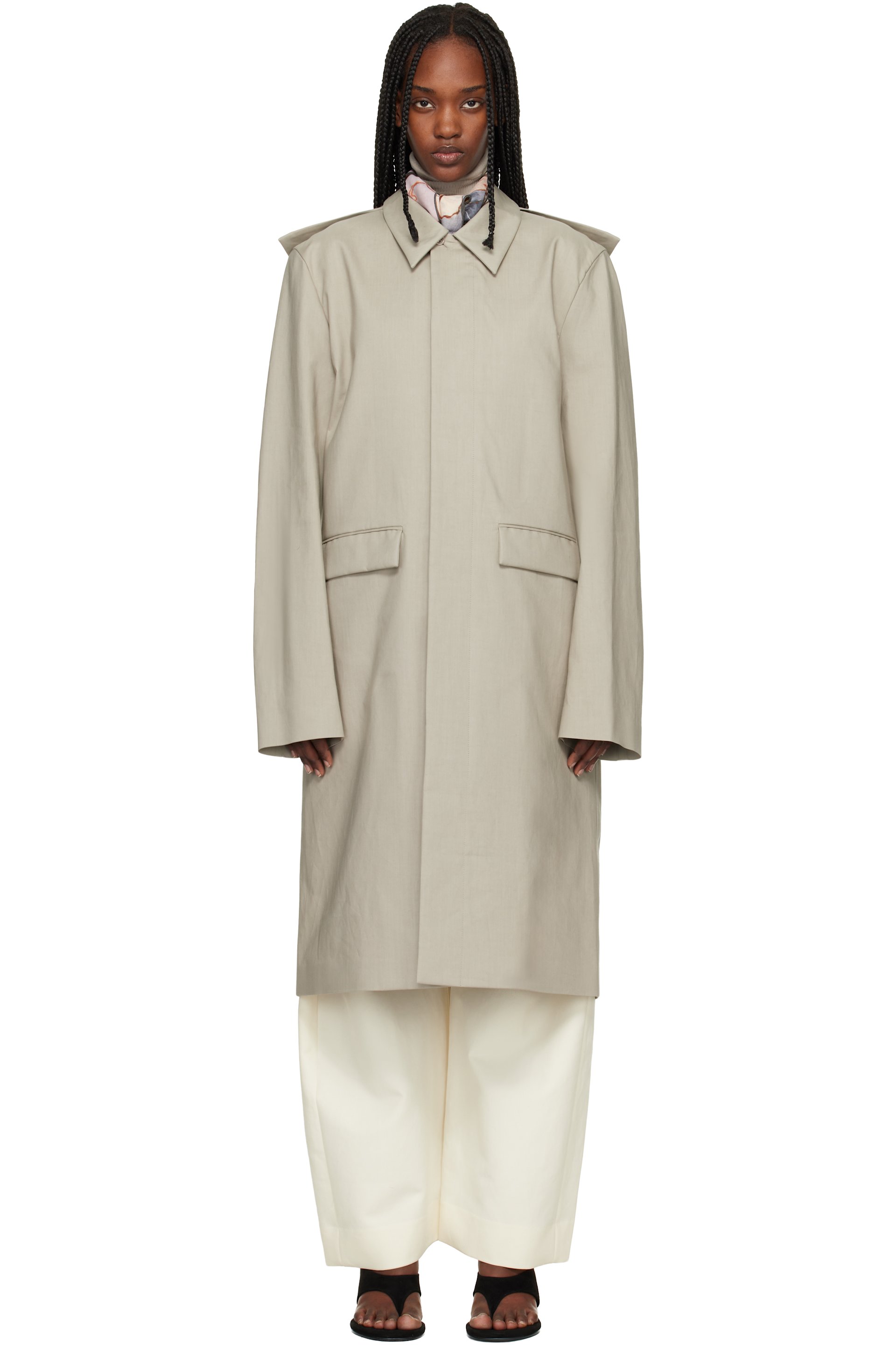 Rier - Green Cotton Bonded Coat