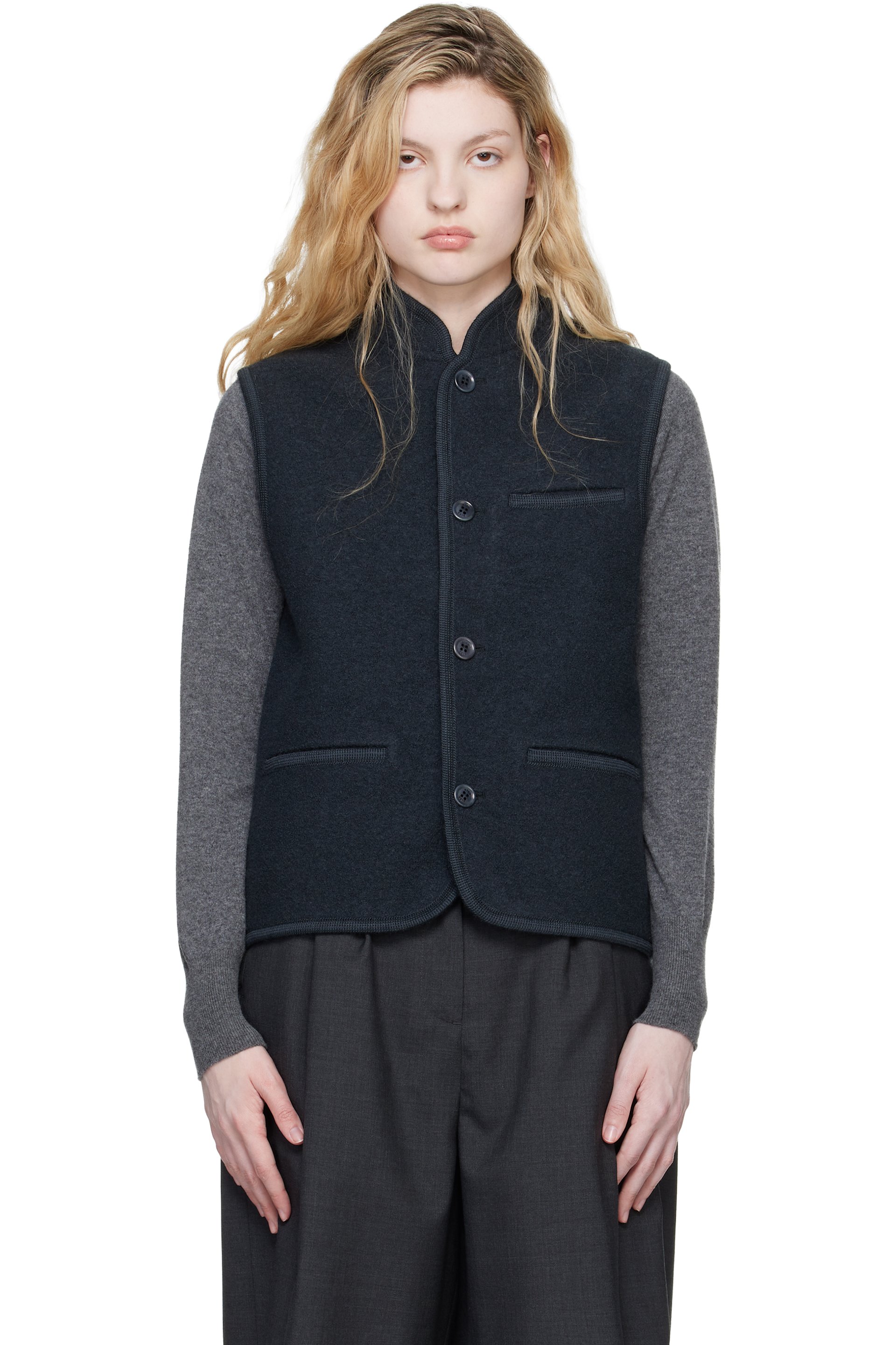 Rier - Gray Boxy Walker Vest