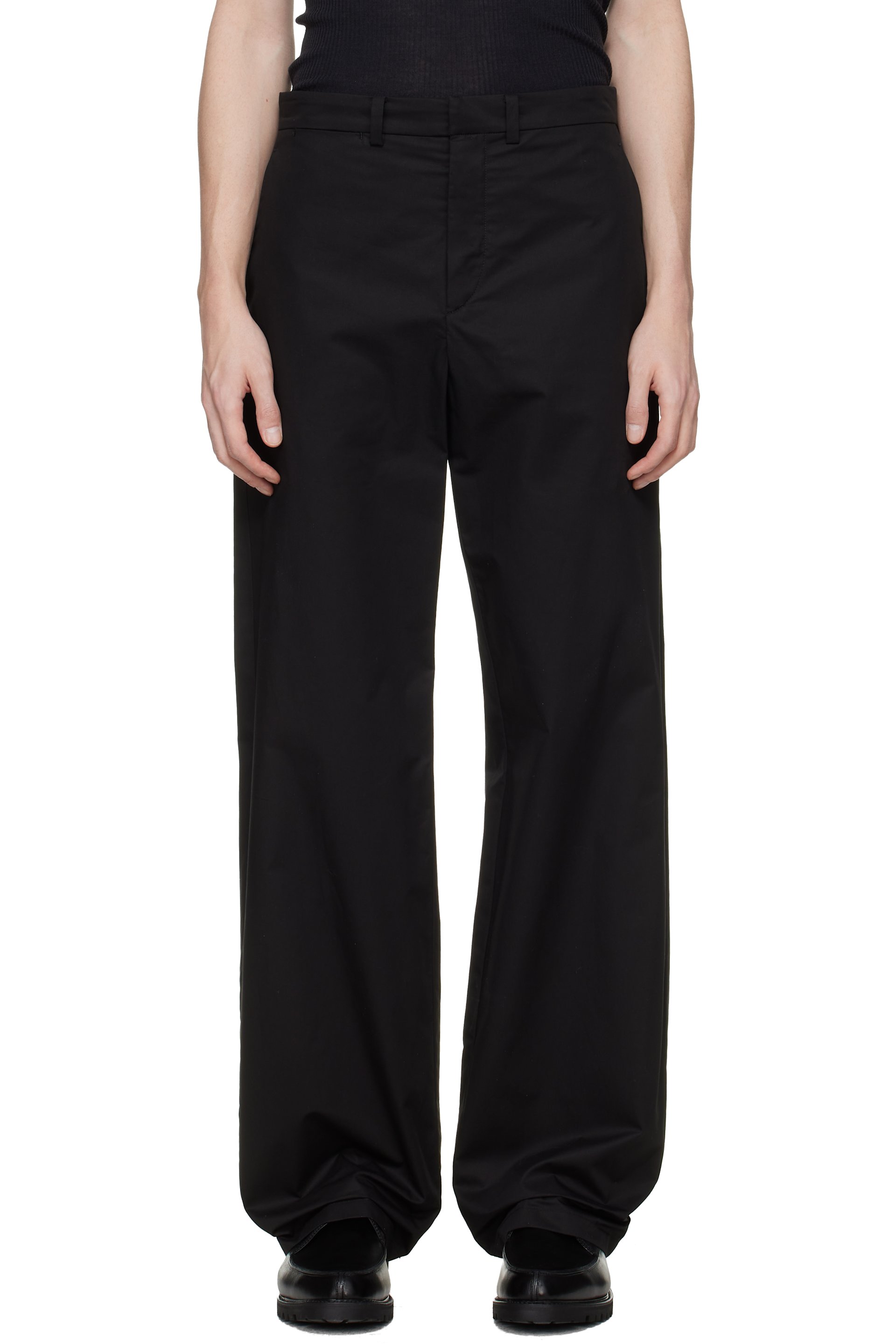 Rier - Black Cotton Trousers