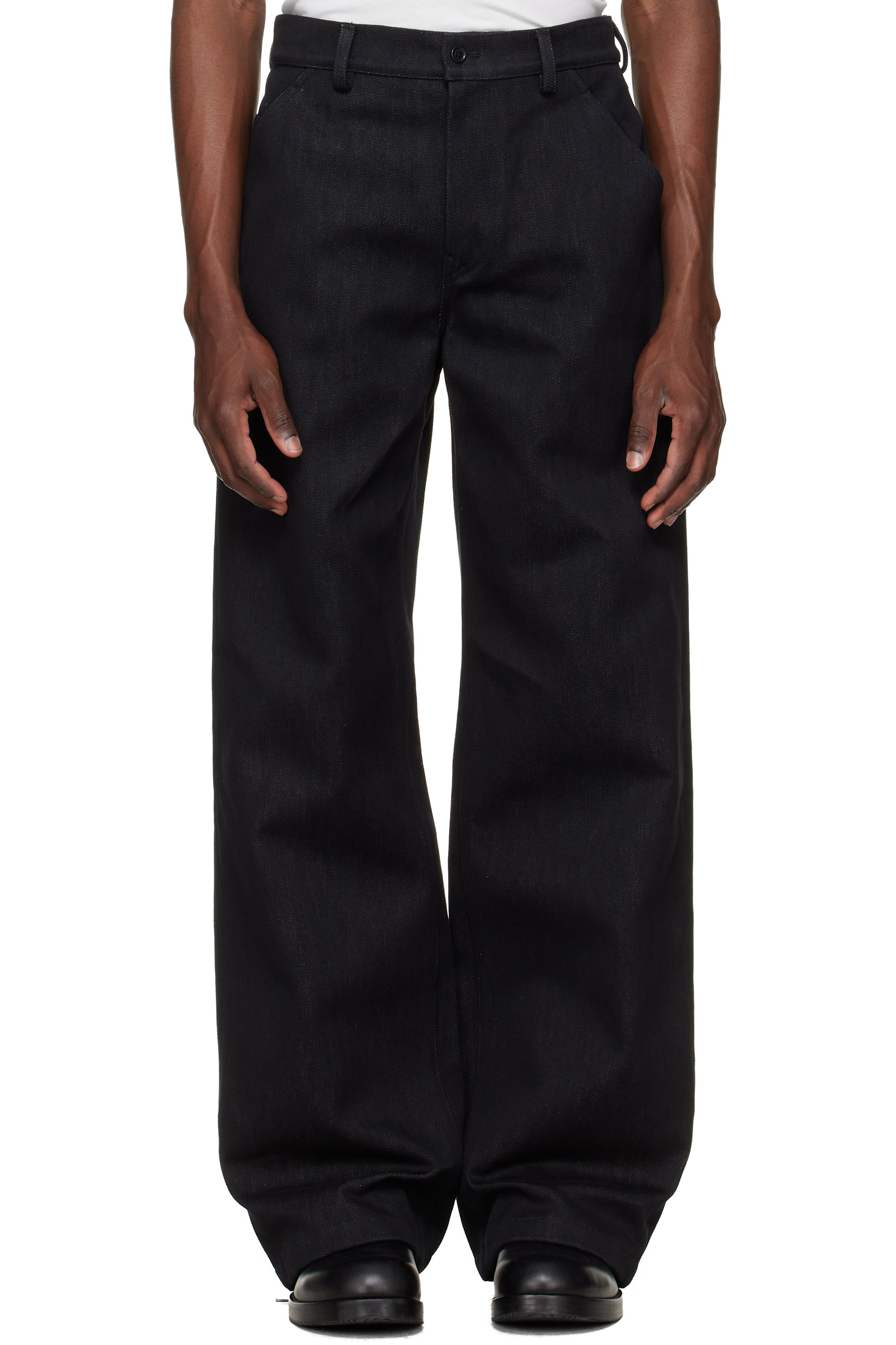 Rier - Black Gabardine Trousers