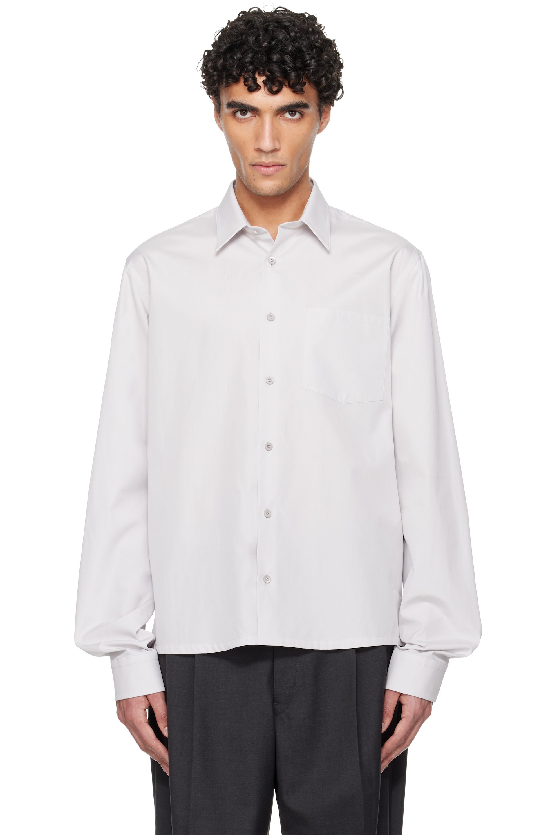 Rier - Gray Popeline Shirt
