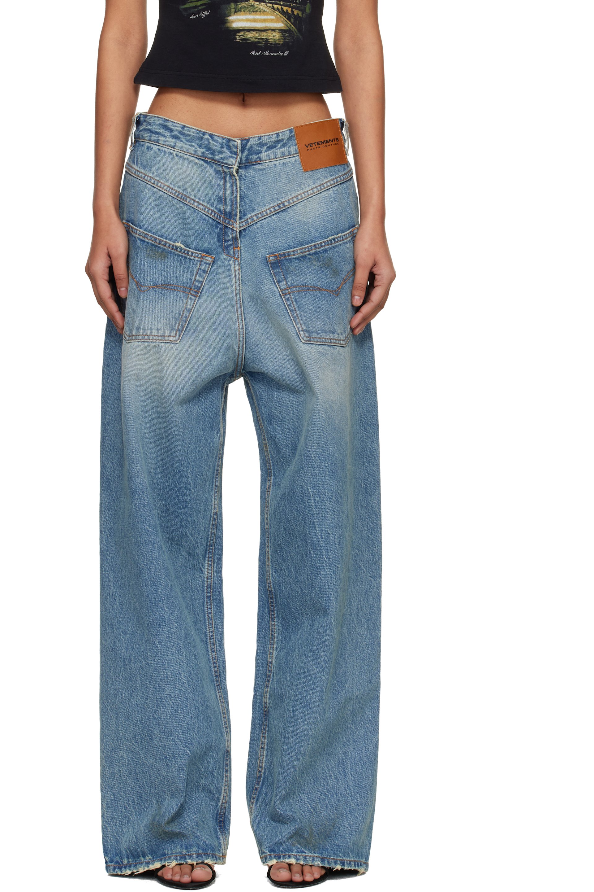 VETEMENTS - ブルー Back-To-Front ジーンズ