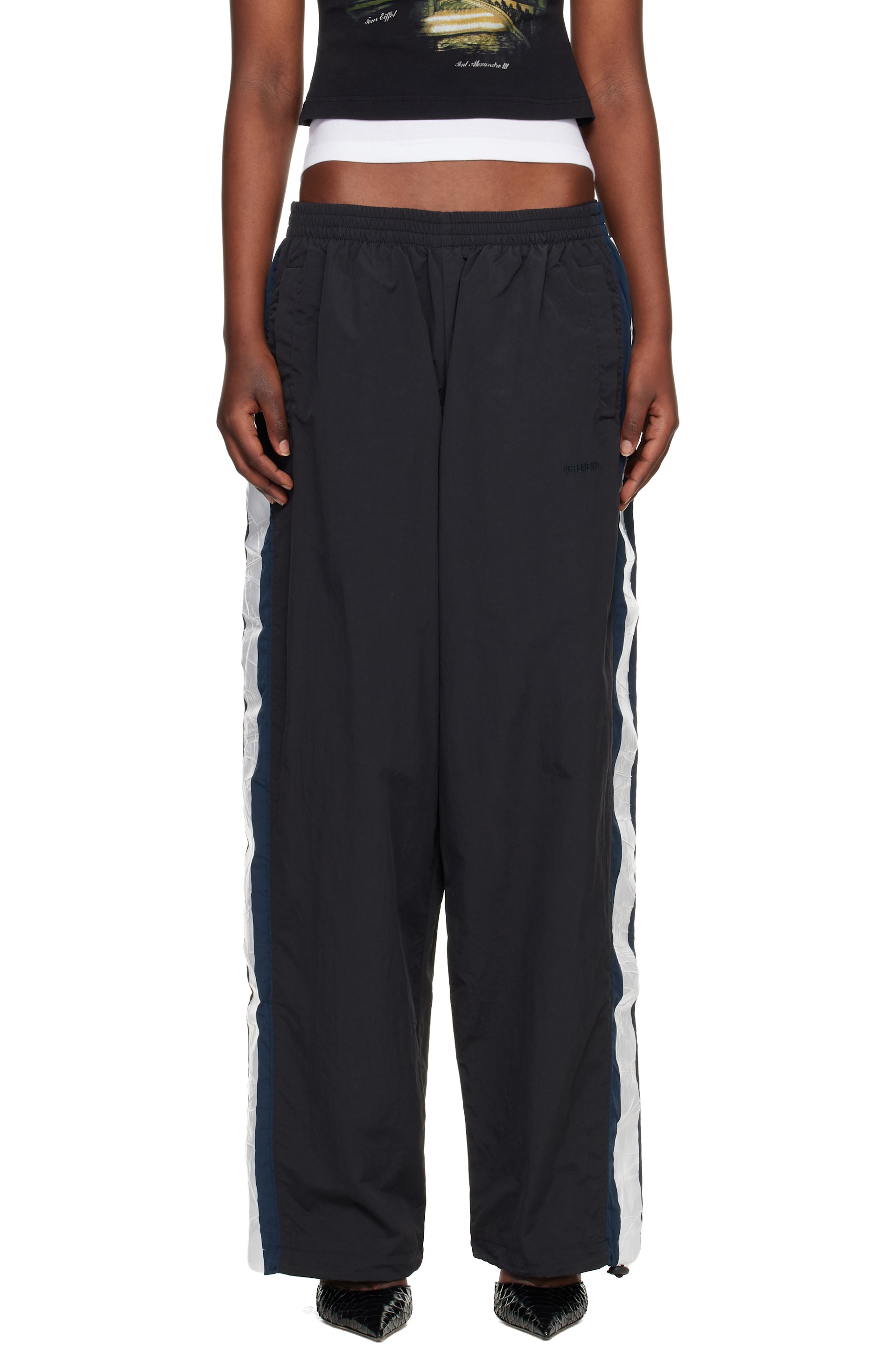 VETEMENTS - Black Gym Track Pants