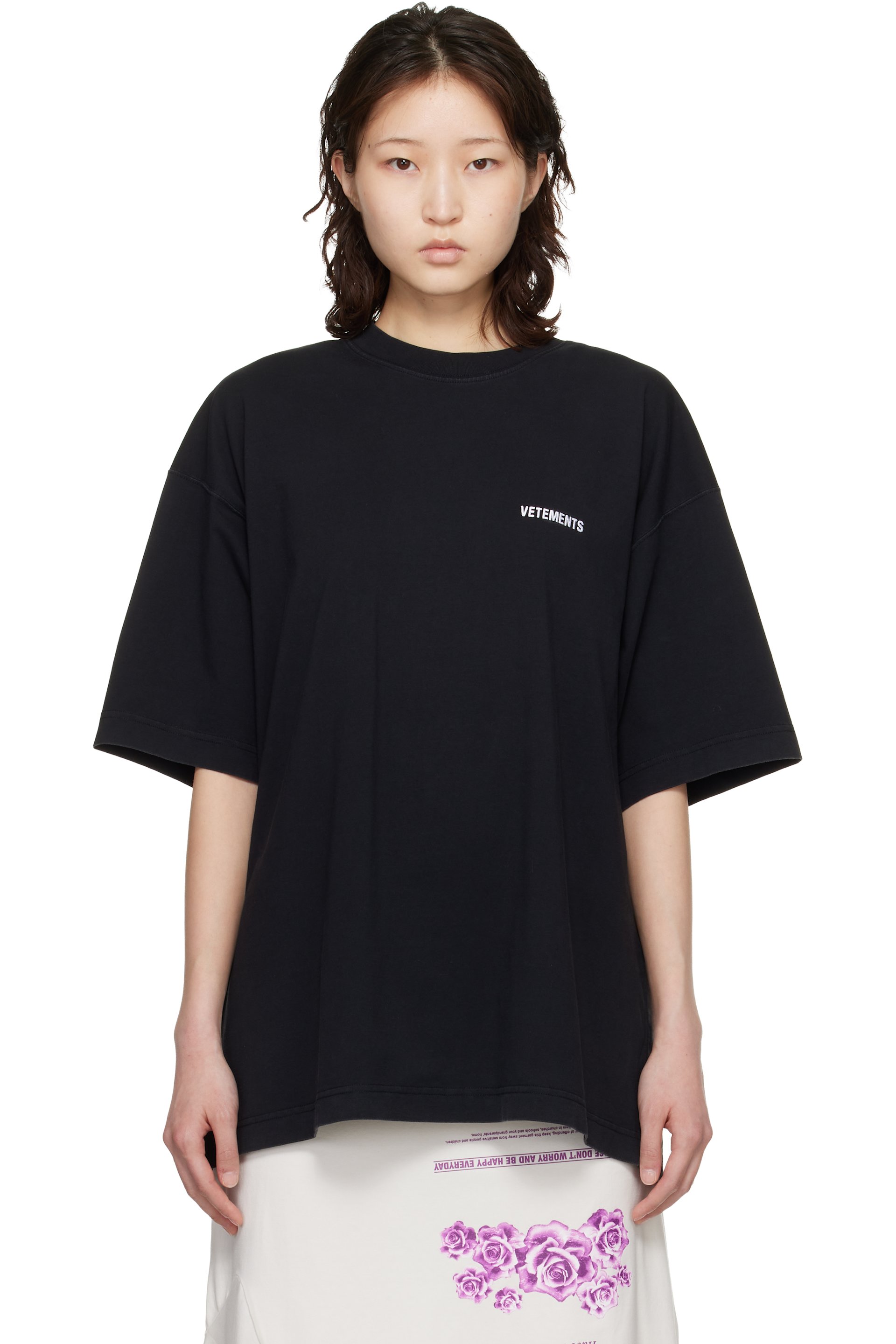 VETEMENTS - 블랙 아이코닉 로고 티셔츠
